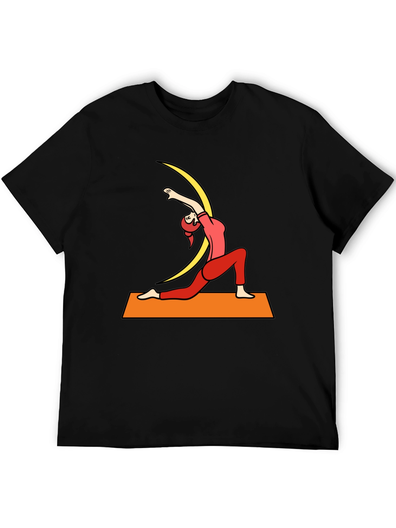 Yoga Pose Graphic Tee - Mens Black T-Shirt