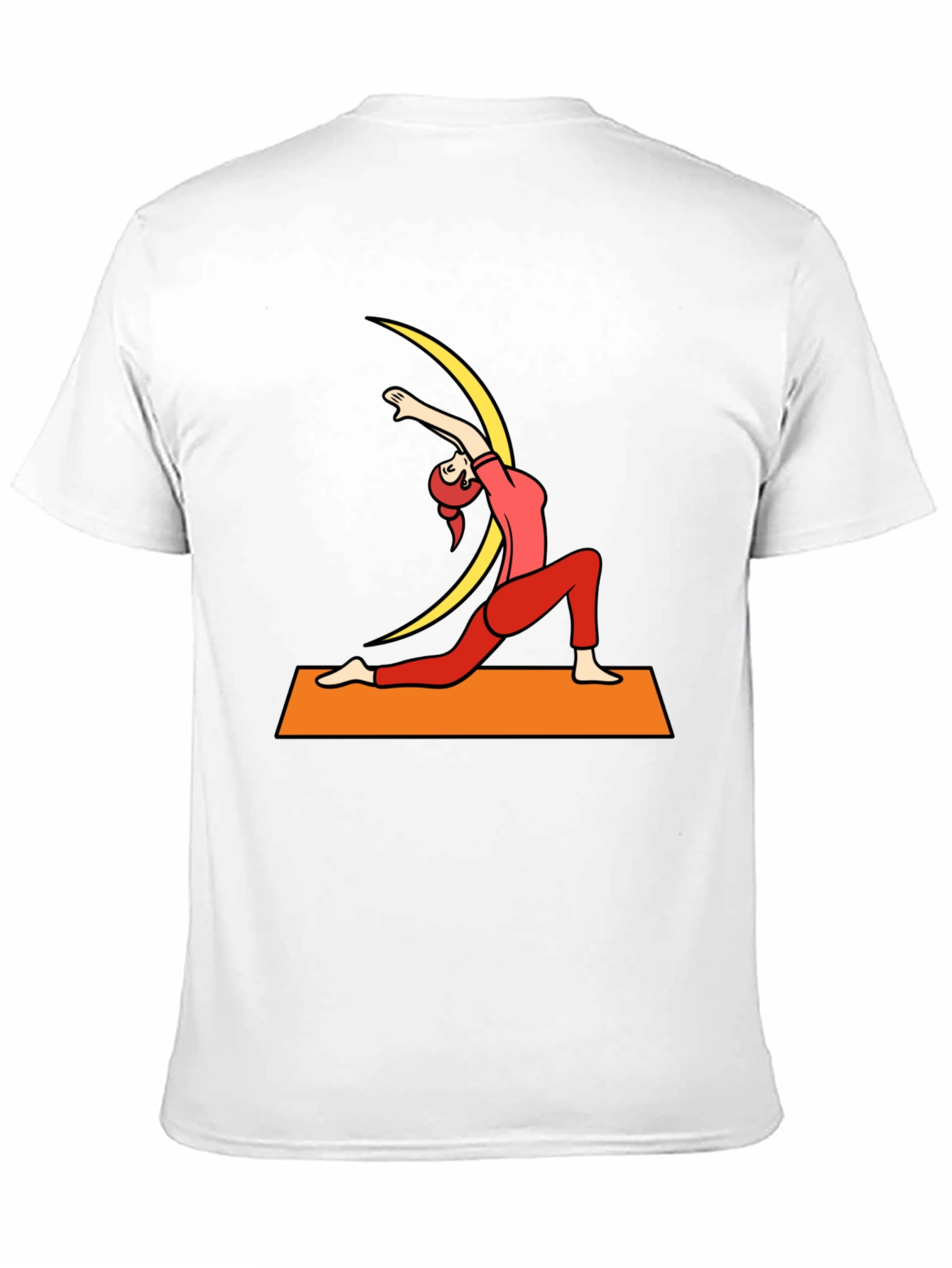 Yoga Pose Graphic Tee - Mens Black T-Shirt