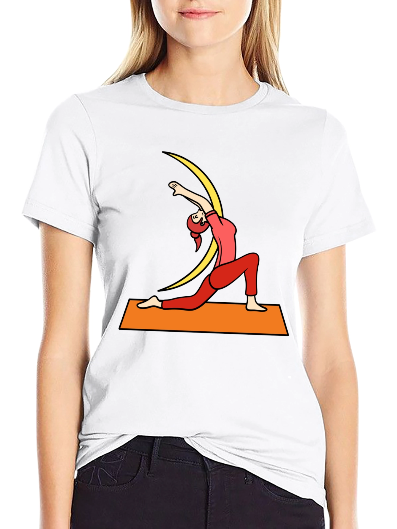 Yoga Pose Graphic Tee - Mens Black T-Shirt