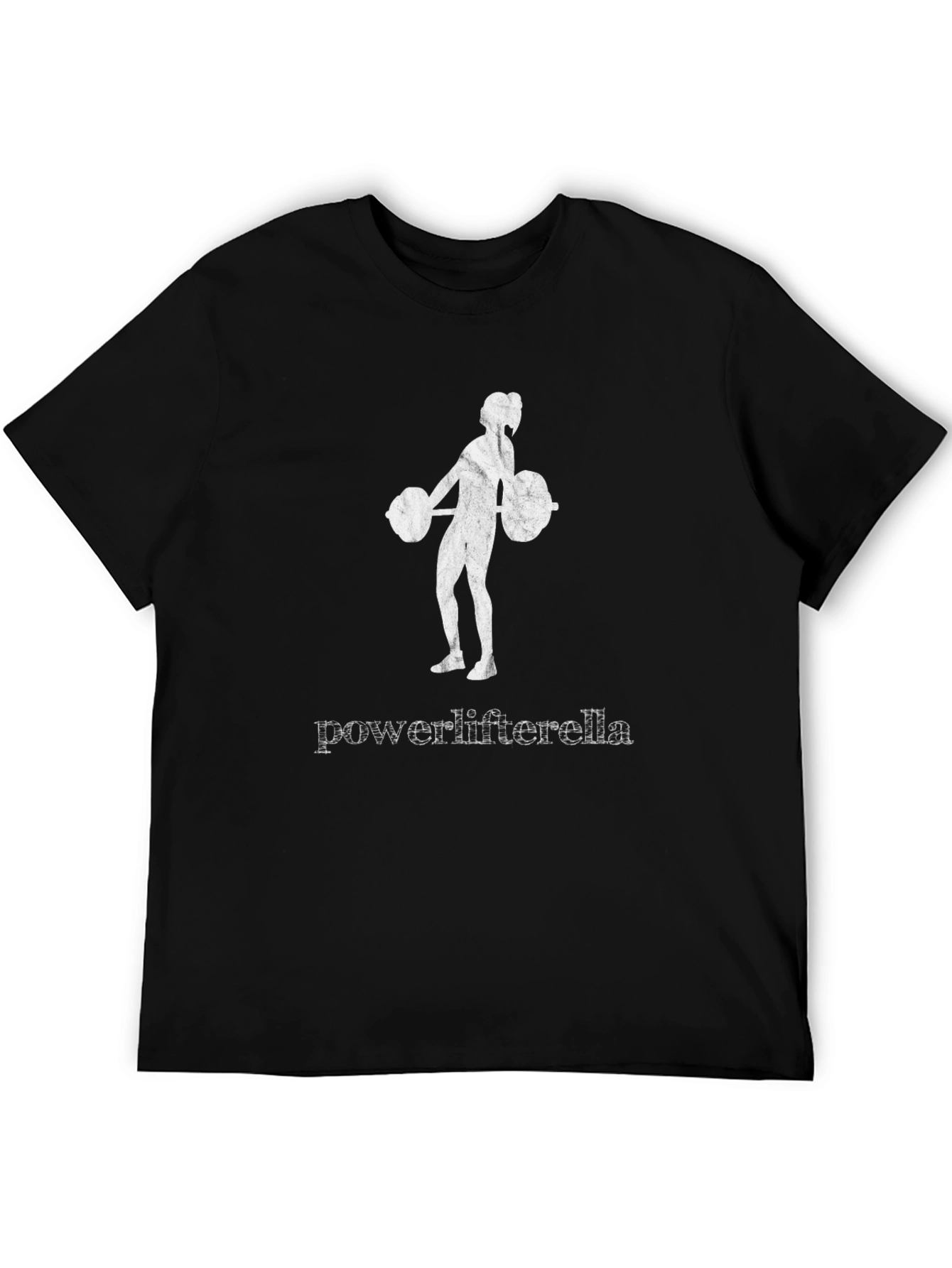 Powerlifterella Black T-Shirt - Strong Woman Design
