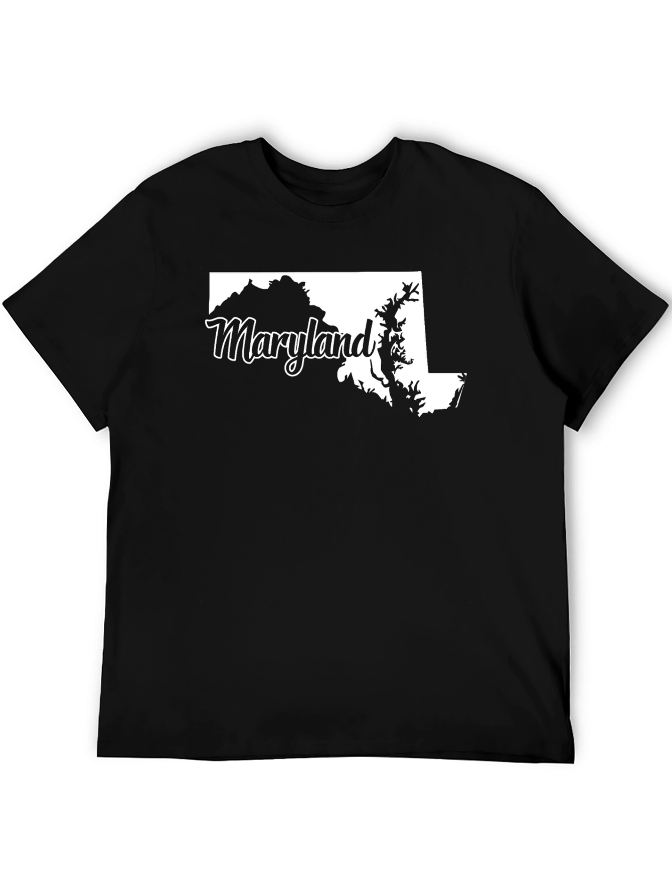 Maryland State Map Graphic T-Shirt