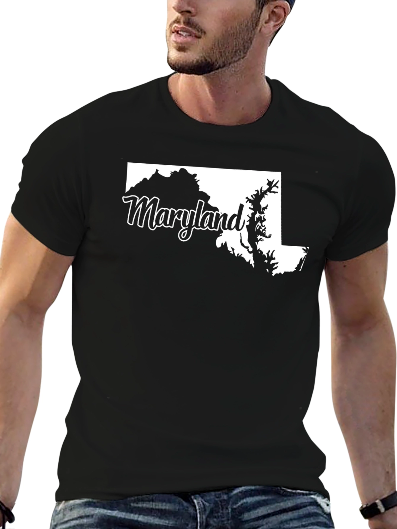 Maryland State Map Graphic T-Shirt