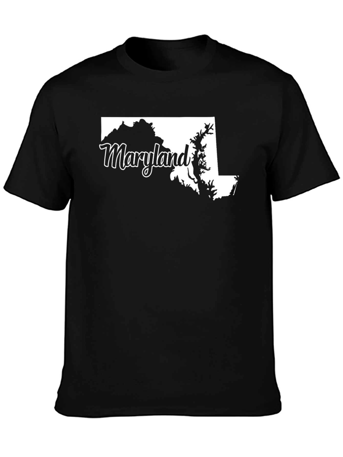 Maryland State Map Graphic T-Shirt