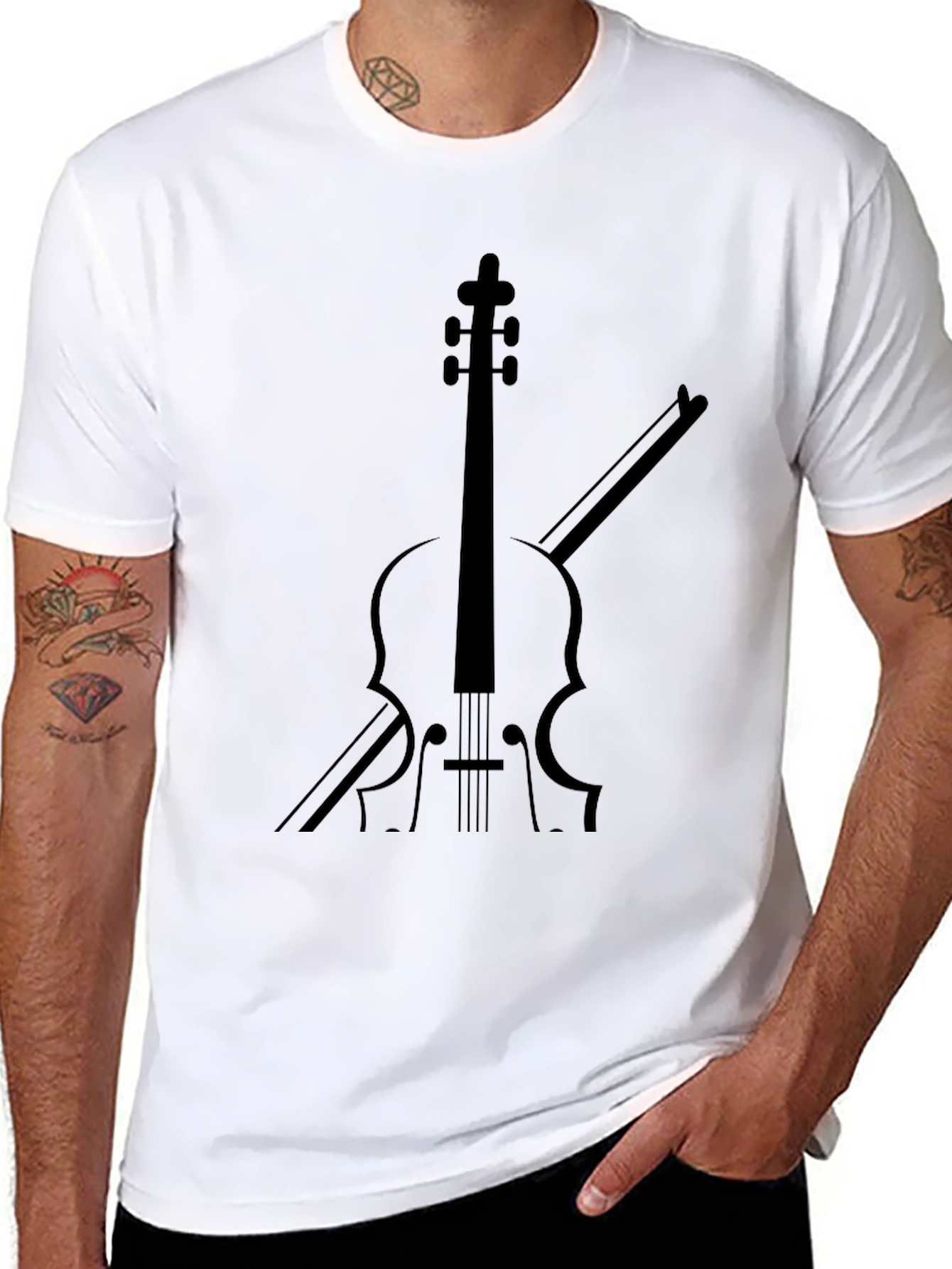 Violin Graphic Tee - Musician Style