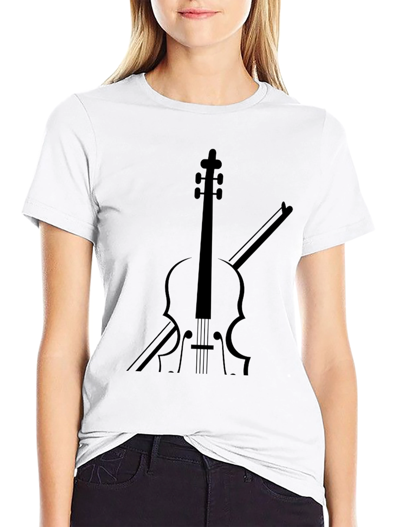 Violin Graphic Tee - Musician Style