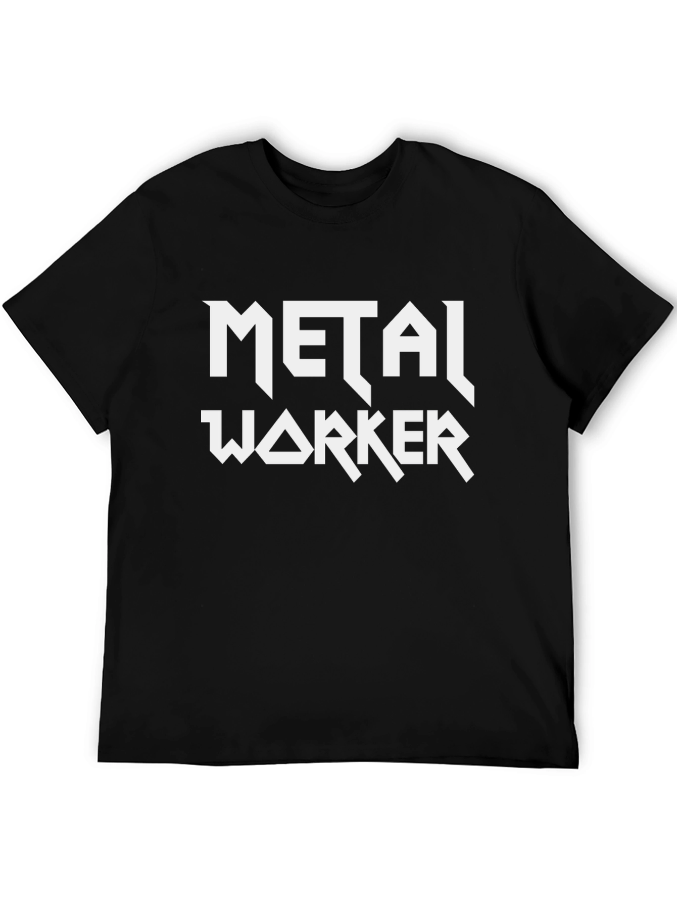 Metal Worker Graphic T-Shirt - Black Crew Neck