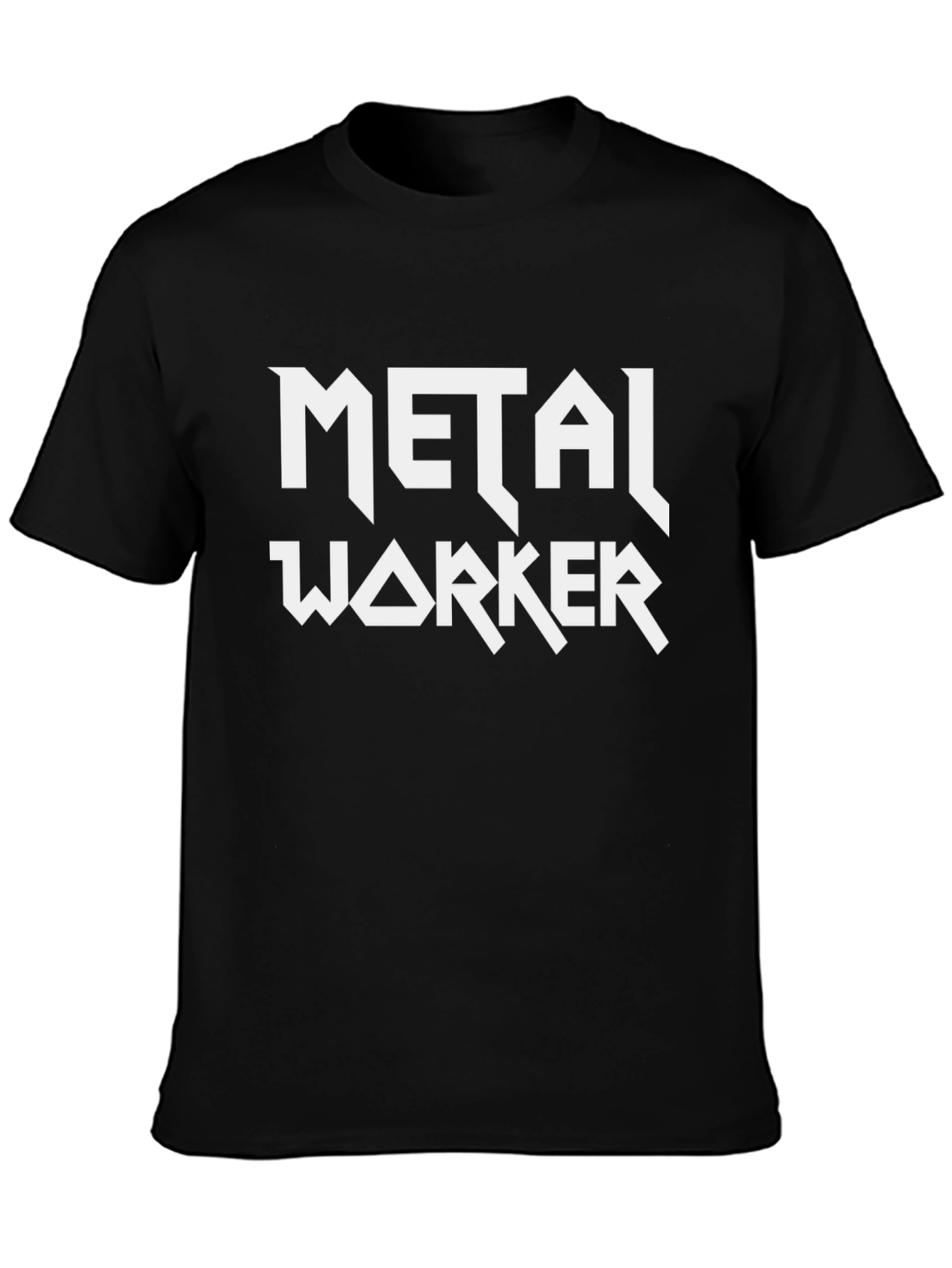 Metal Worker Graphic T-Shirt - Black Crew Neck