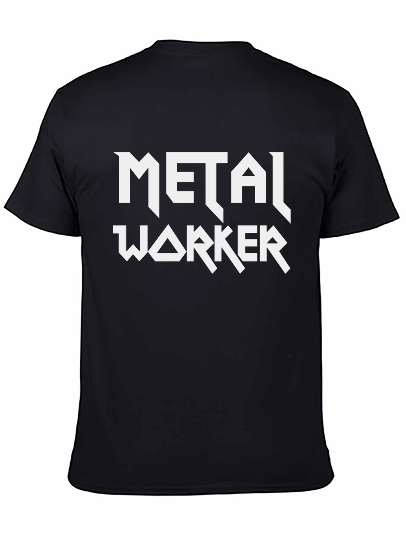 Metal Worker Graphic T-Shirt - Black Crew Neck