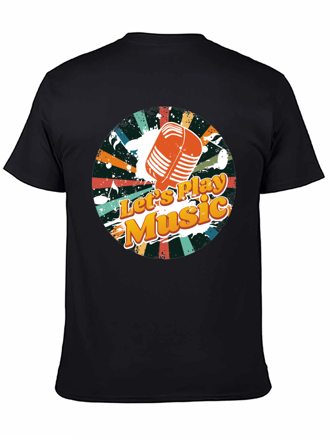 Retro Music T-Shirt - Lets Play Music Design