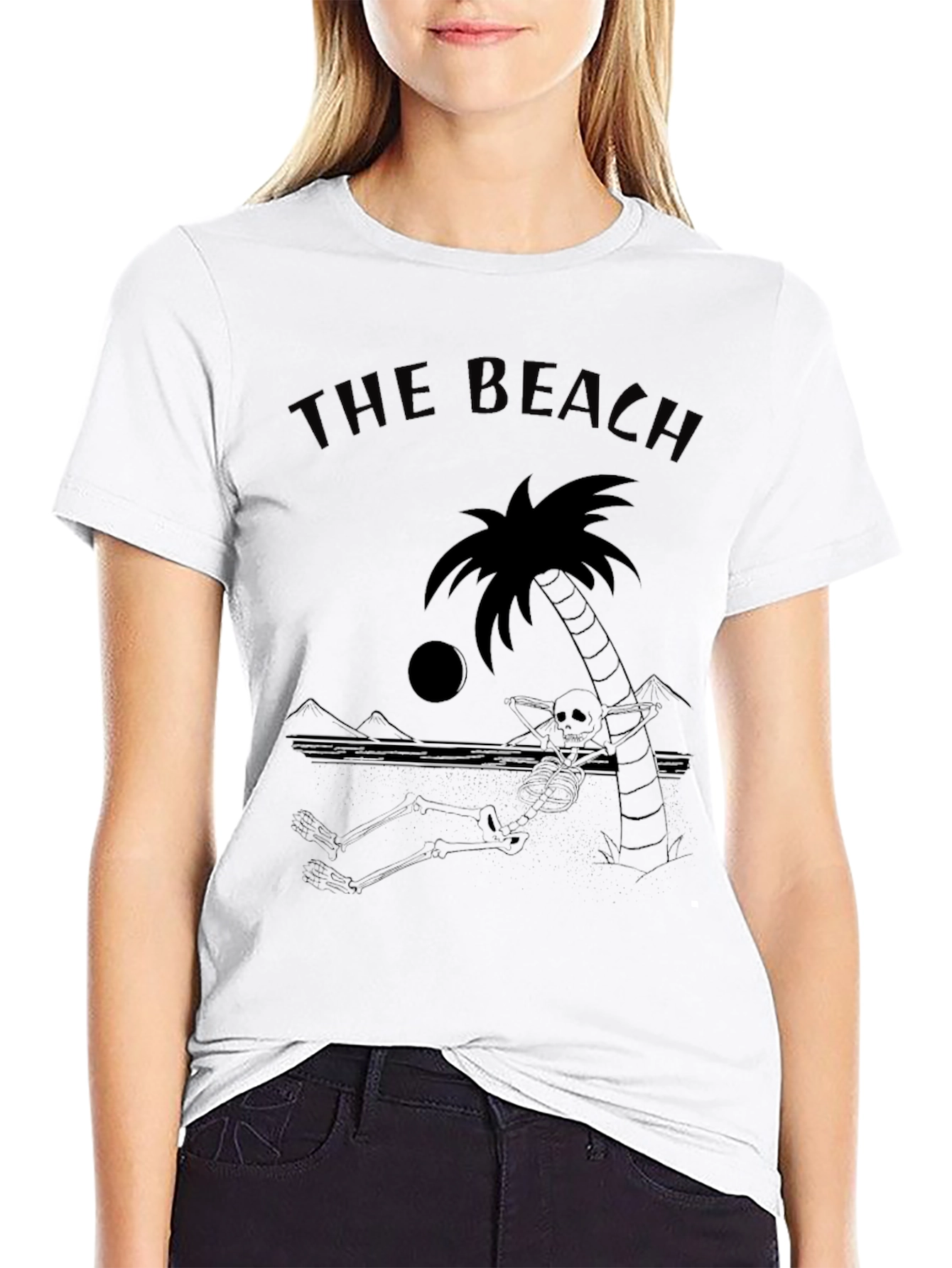 The Beach Skeleton Palm Tree T-Shirt