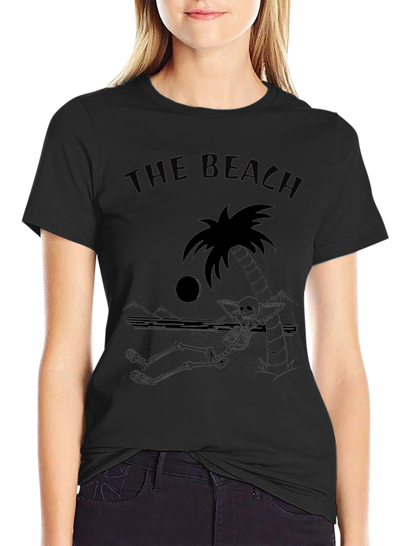 The Beach Skeleton Palm Tree T-Shirt