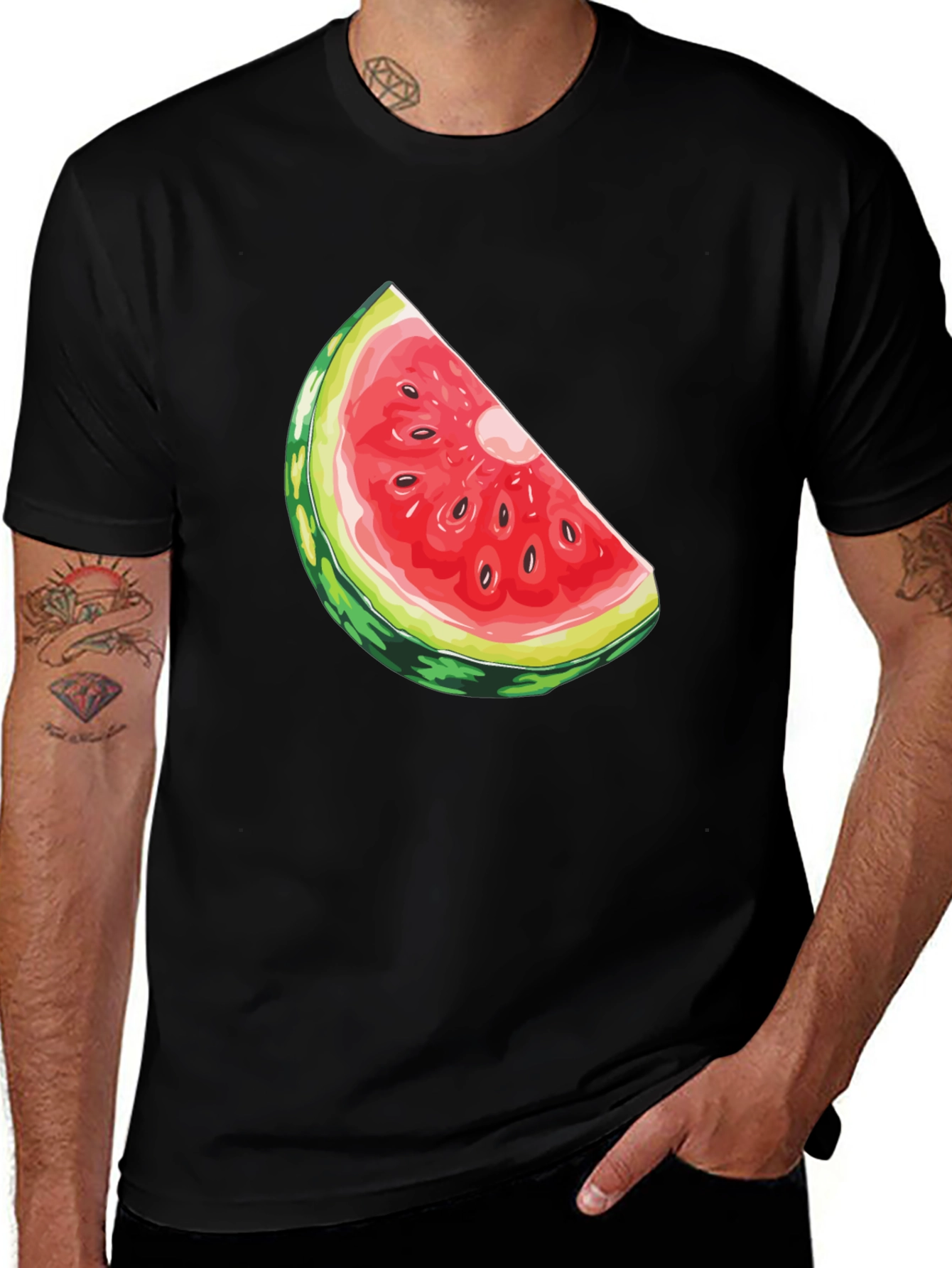 Watermelon Slice Graphic Tee - Fresh Summer Style