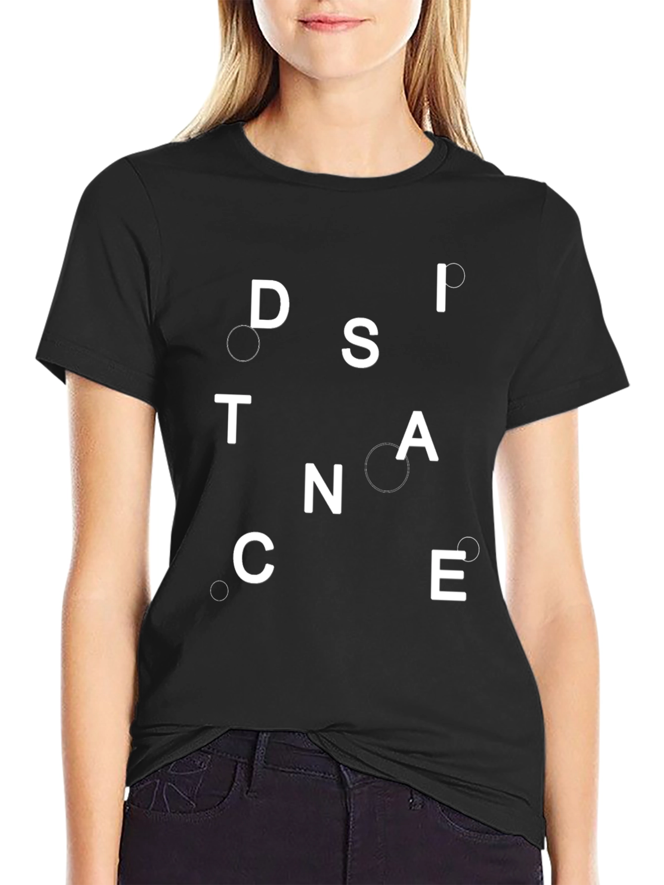 Distance T-Shirt - Unique Lettering Design