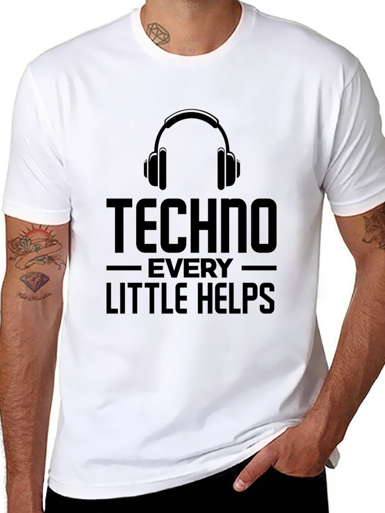Techno Every Little Helps Graphic T-Shirt