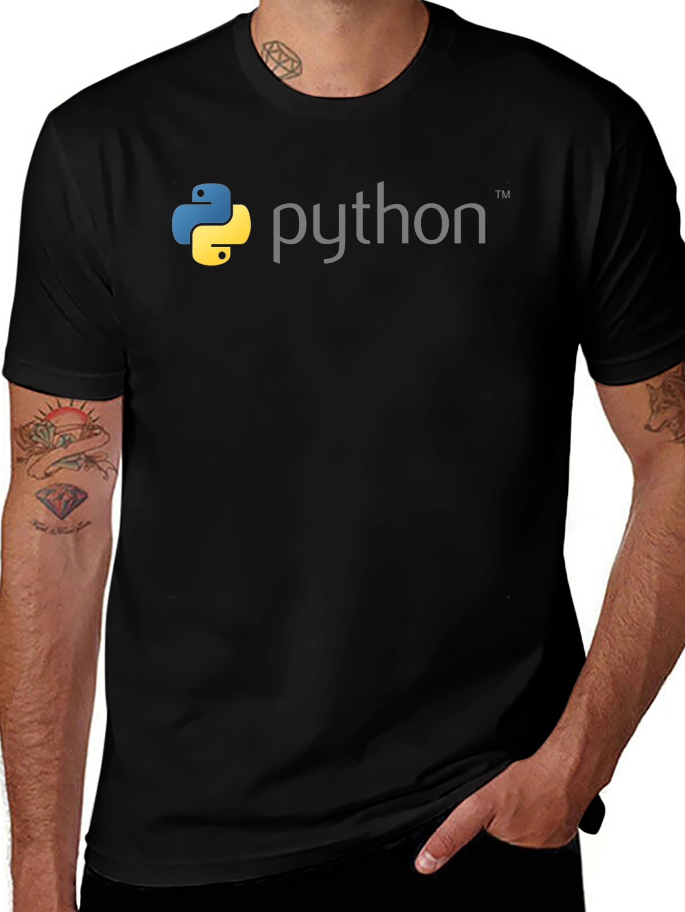Python Logo Black T-Shirt