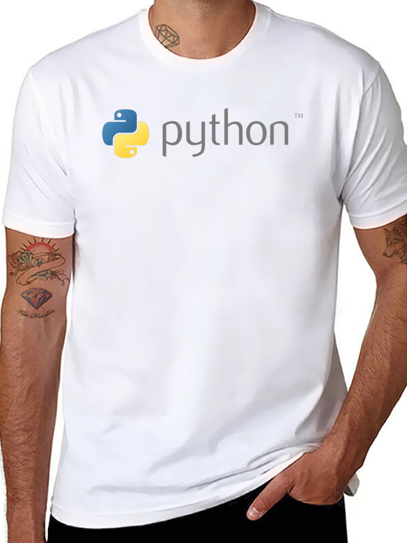 Python Logo Black T-Shirt