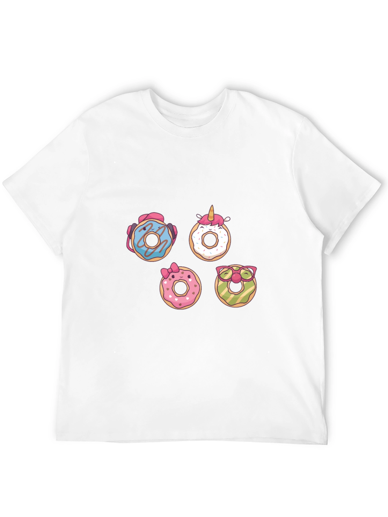 Fun Donut Graphic Tee - Black Casual T-Shirt