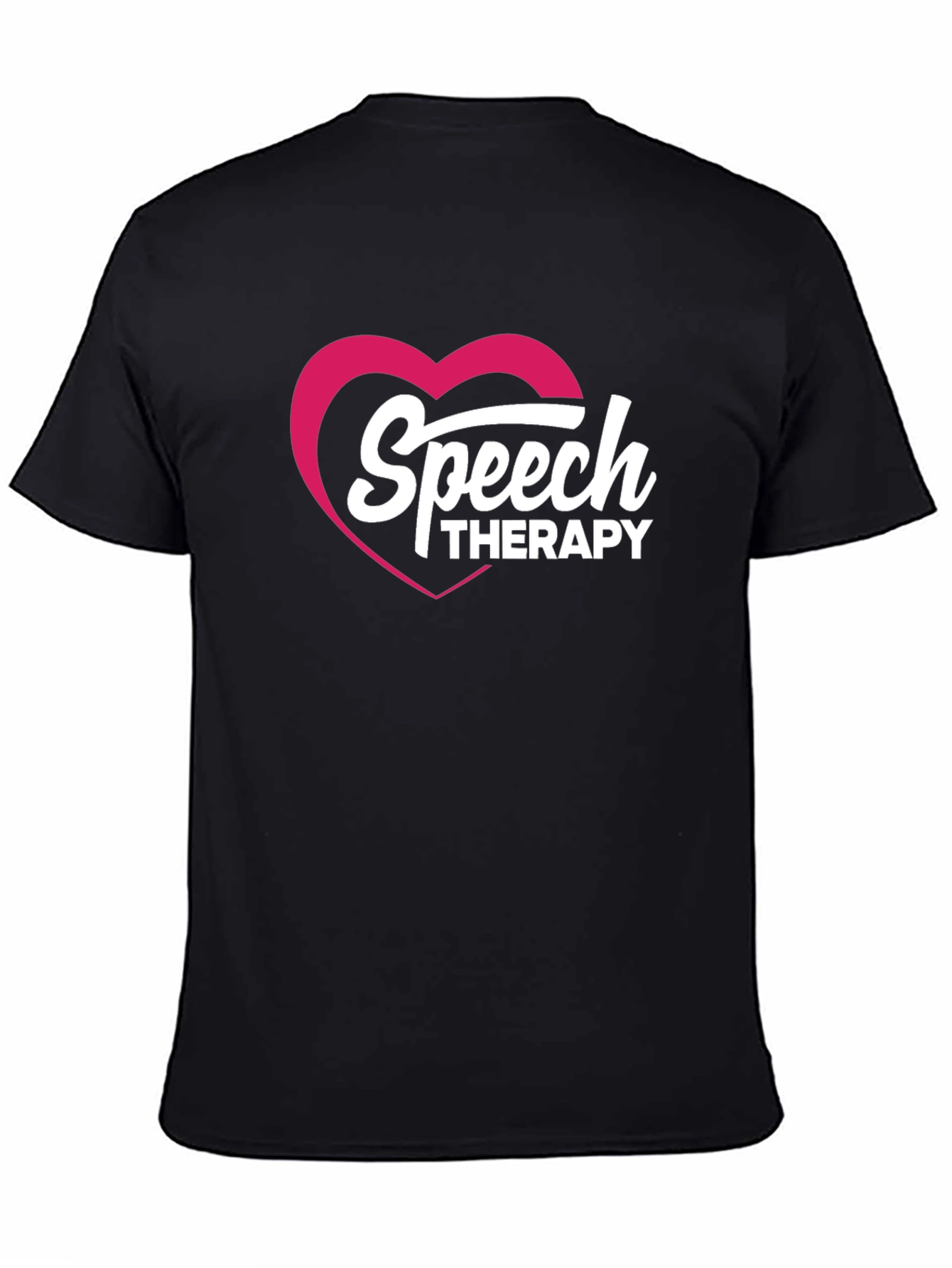 Speech Therapy Heart Graphic Tee - Black