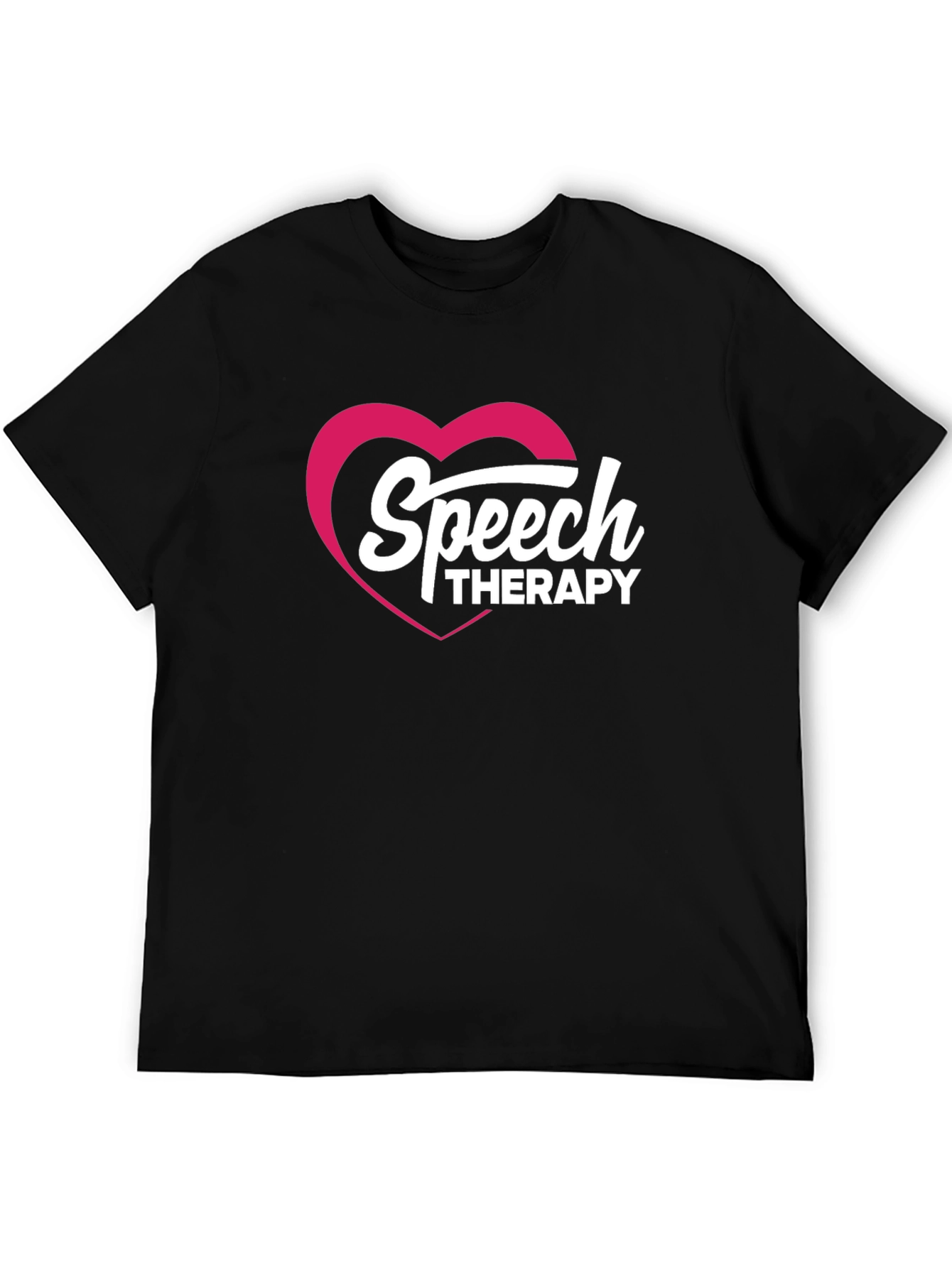 Speech Therapy Heart Graphic Tee - Black