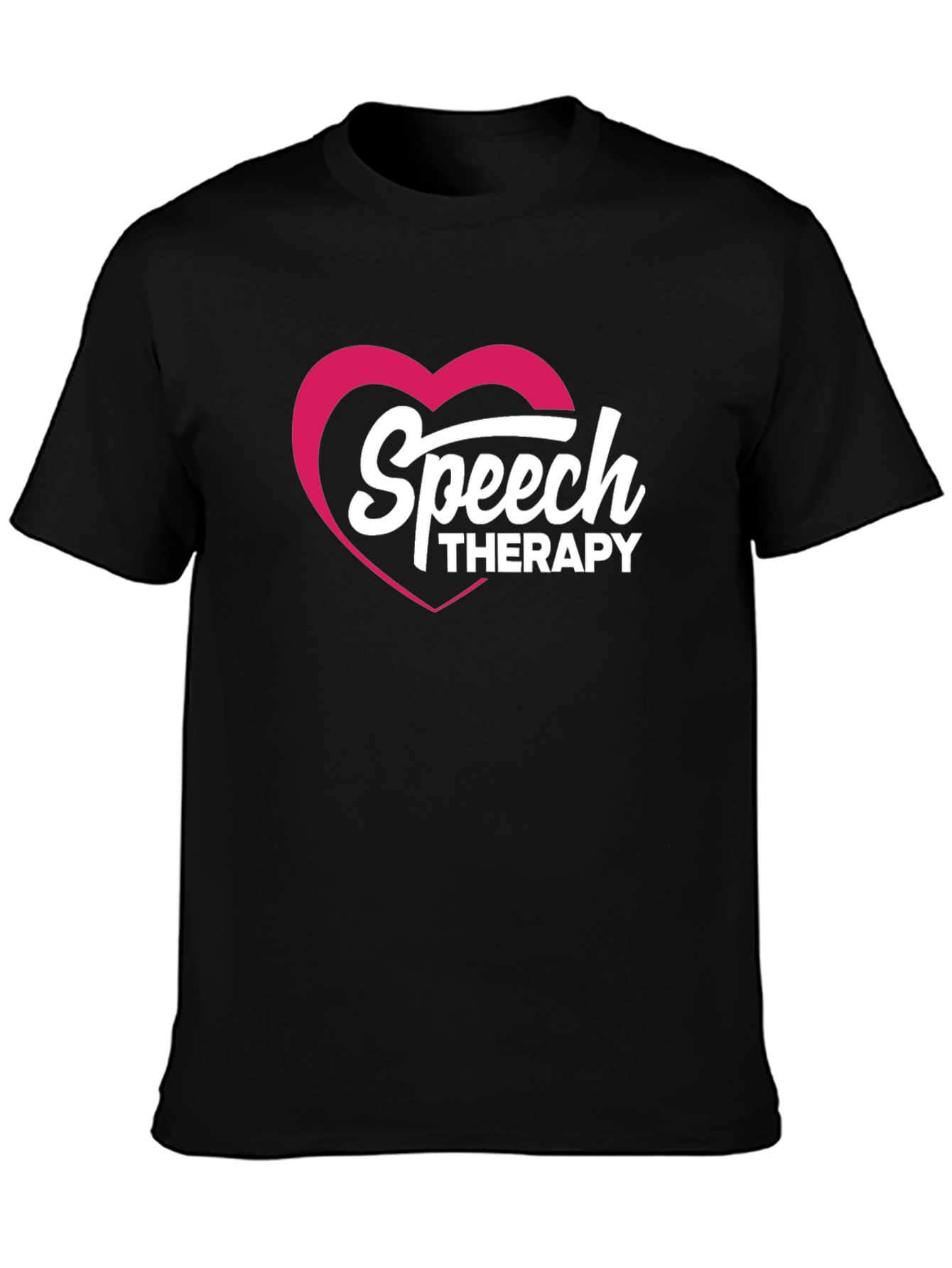 Speech Therapy Heart Graphic Tee - Black