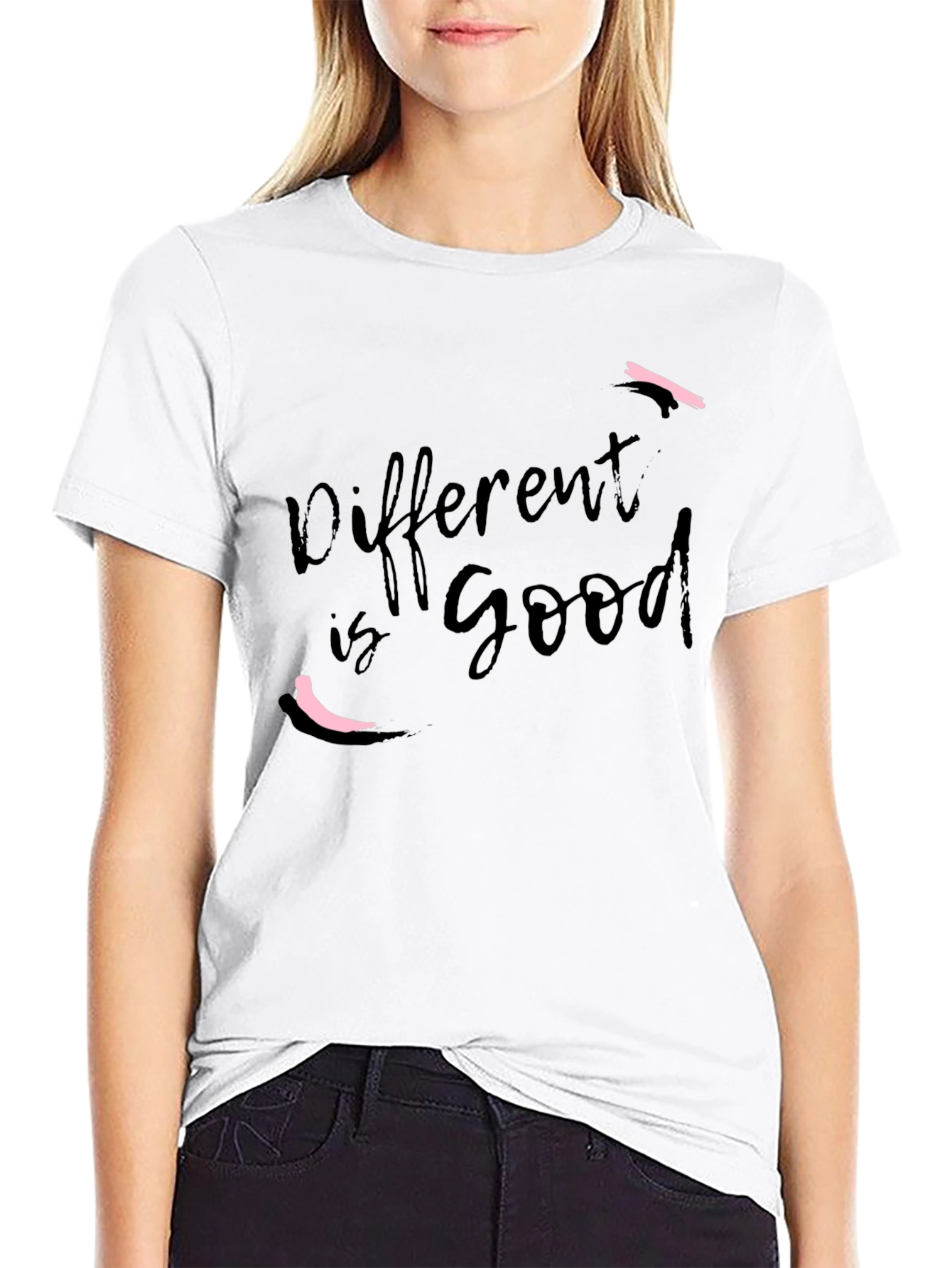 Different is Good Black Graphic Tee