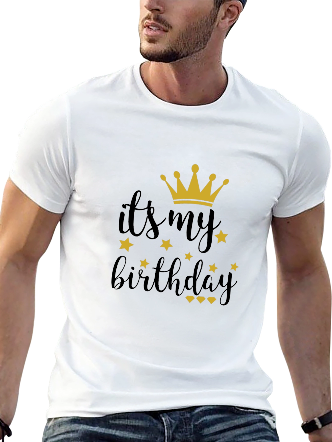 Its My Birthday Black T-Shirt with Crown