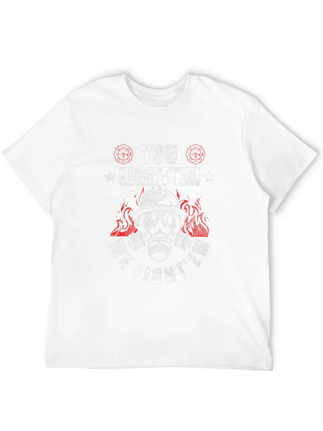 Firefighter Graphic T-Shirt - You Lightem We Fightem
