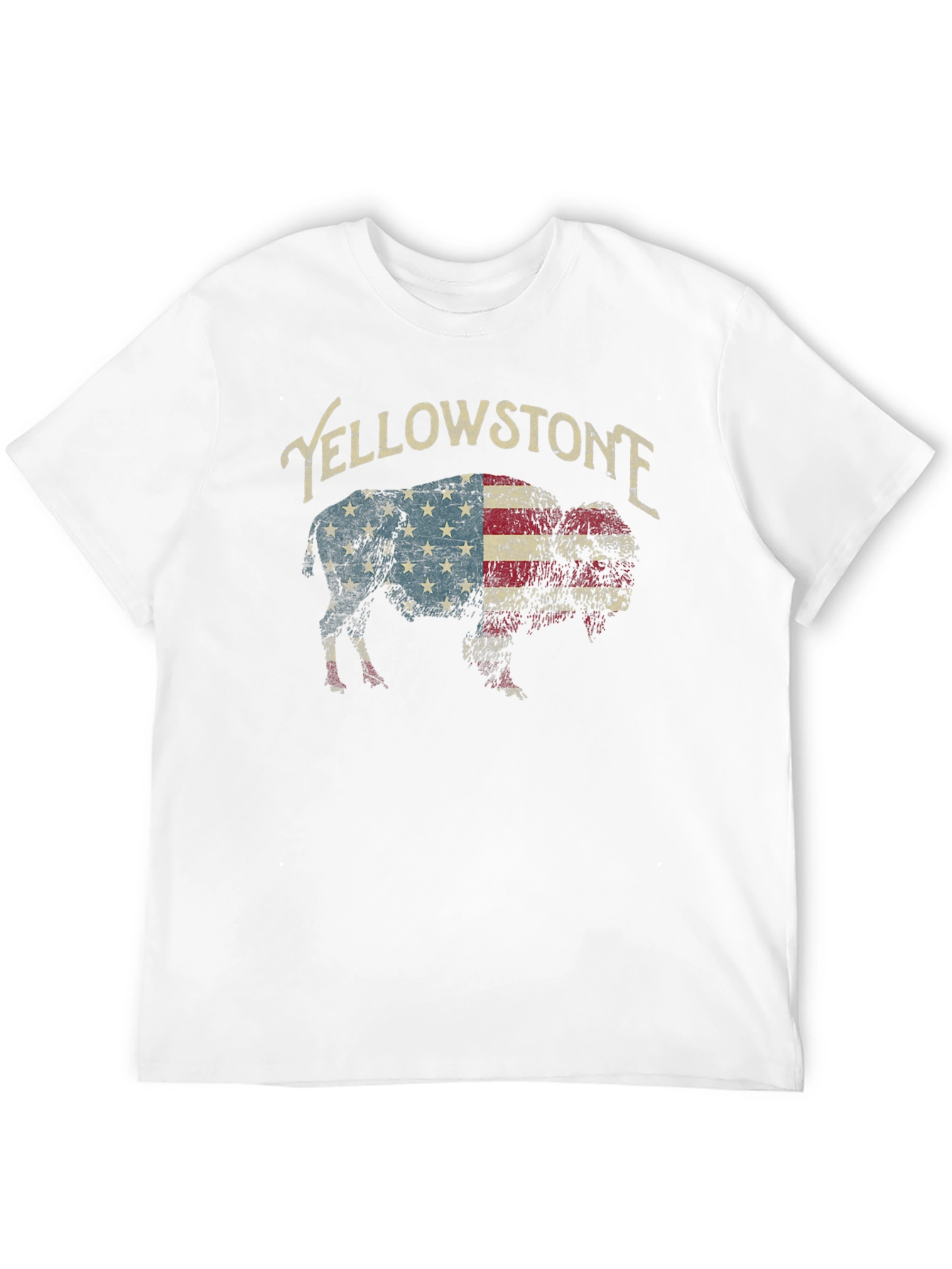 Yellowstone Buffalo American Flag T-Shirt