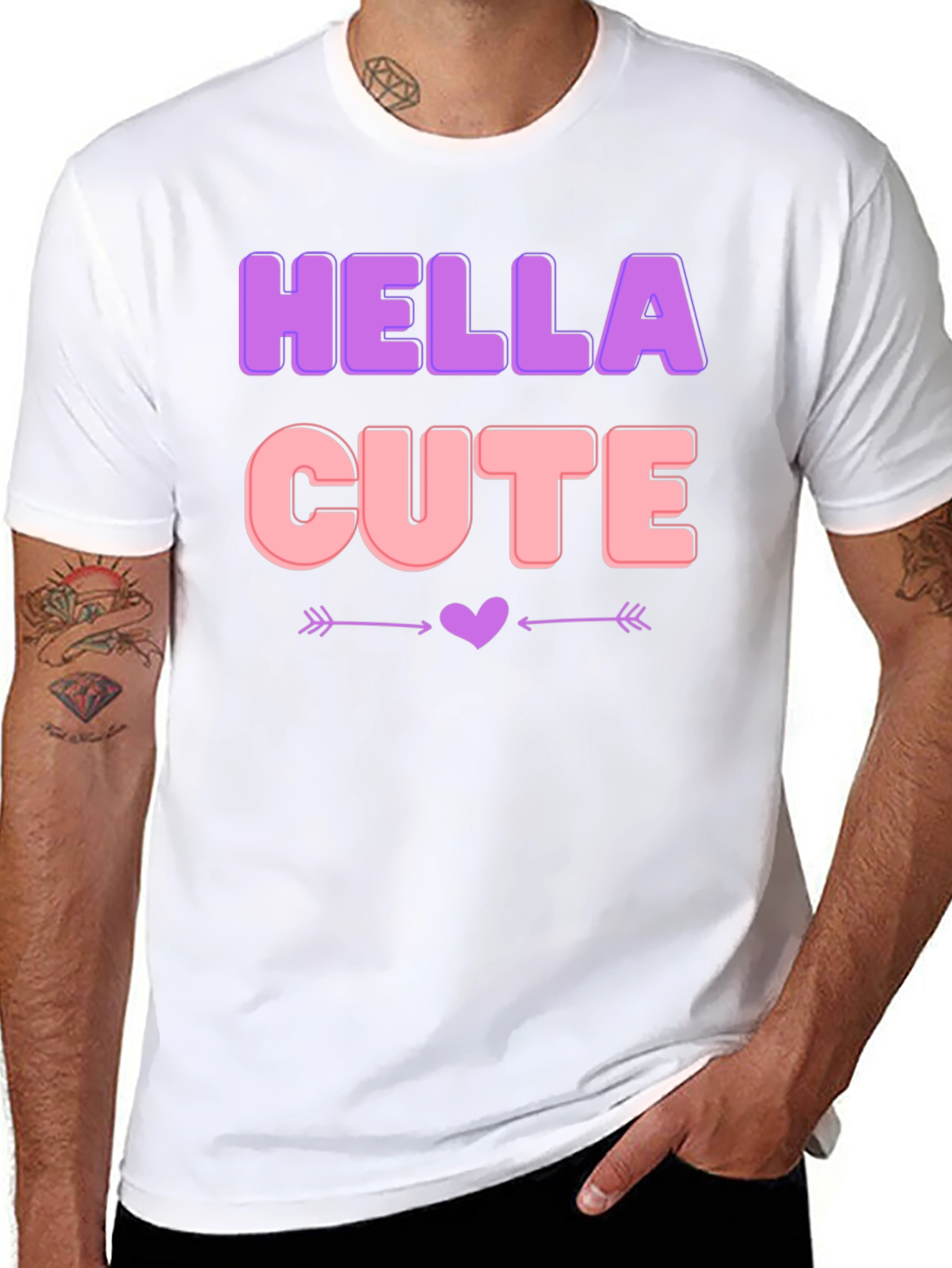 Hella Cute Black Graphic T-Shirt