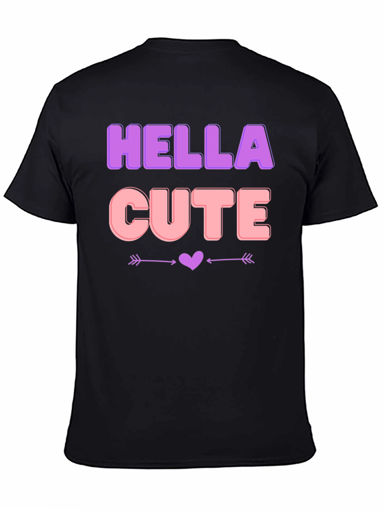 Hella Cute Black Graphic T-Shirt