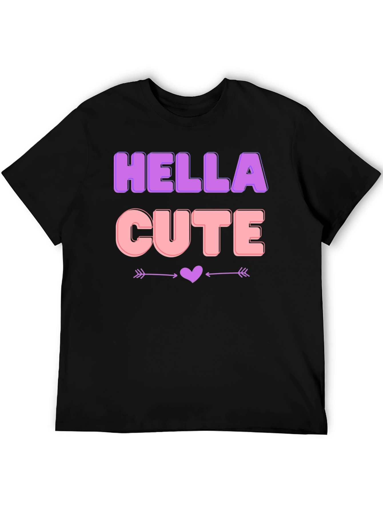 Hella Cute Black Graphic T-Shirt