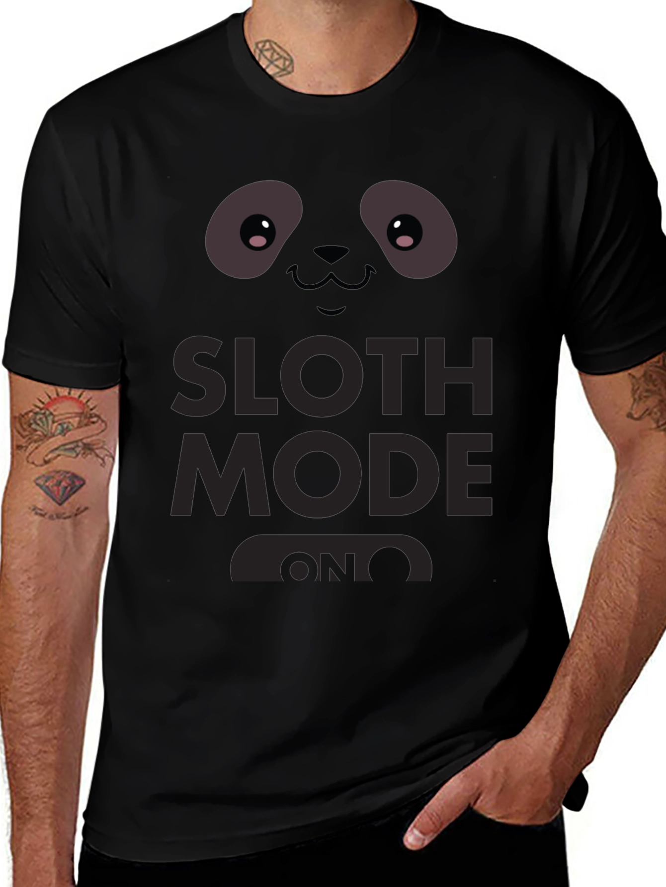 Sloth Mode On Graphic Tee - Black