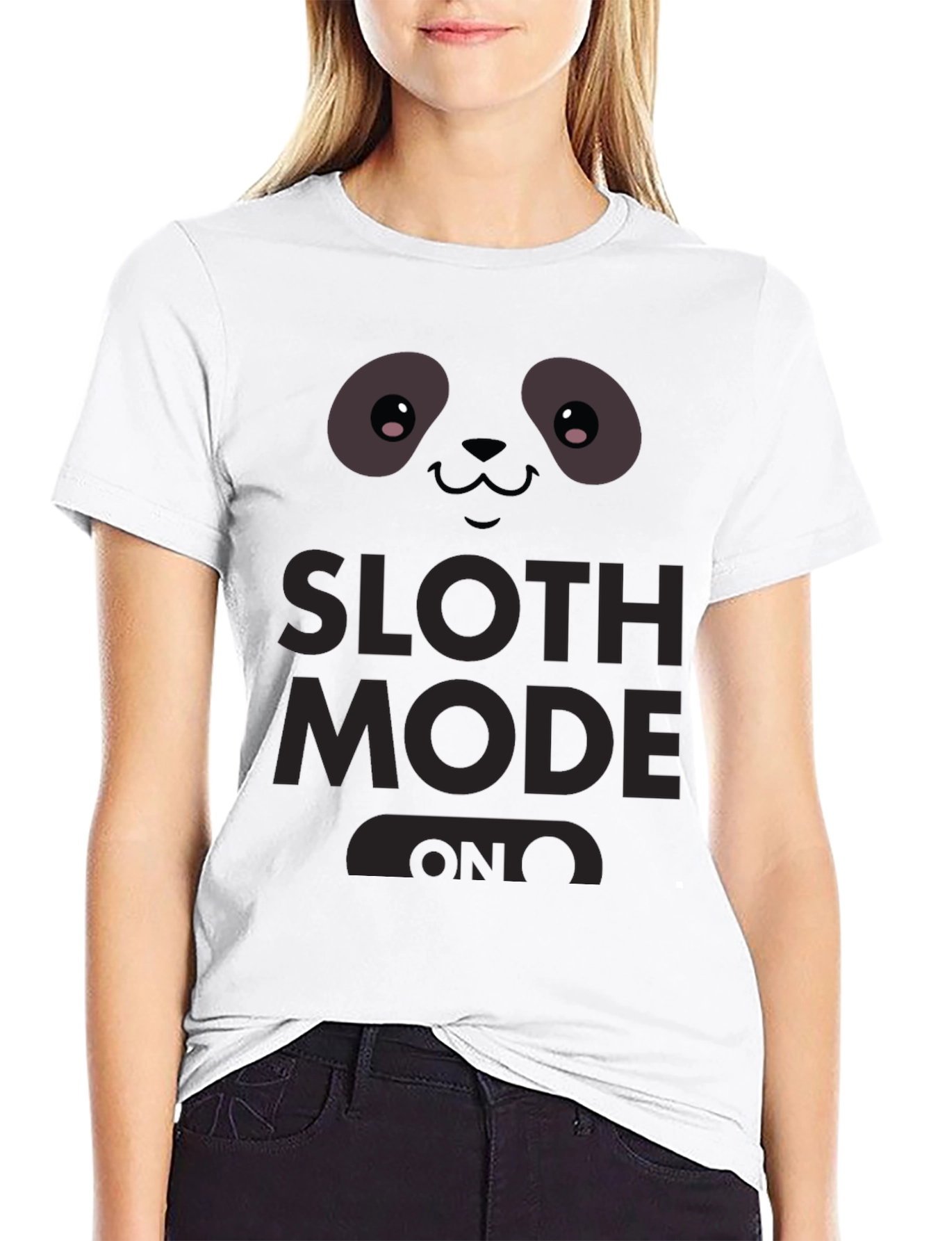 Sloth Mode On Graphic Tee - Black