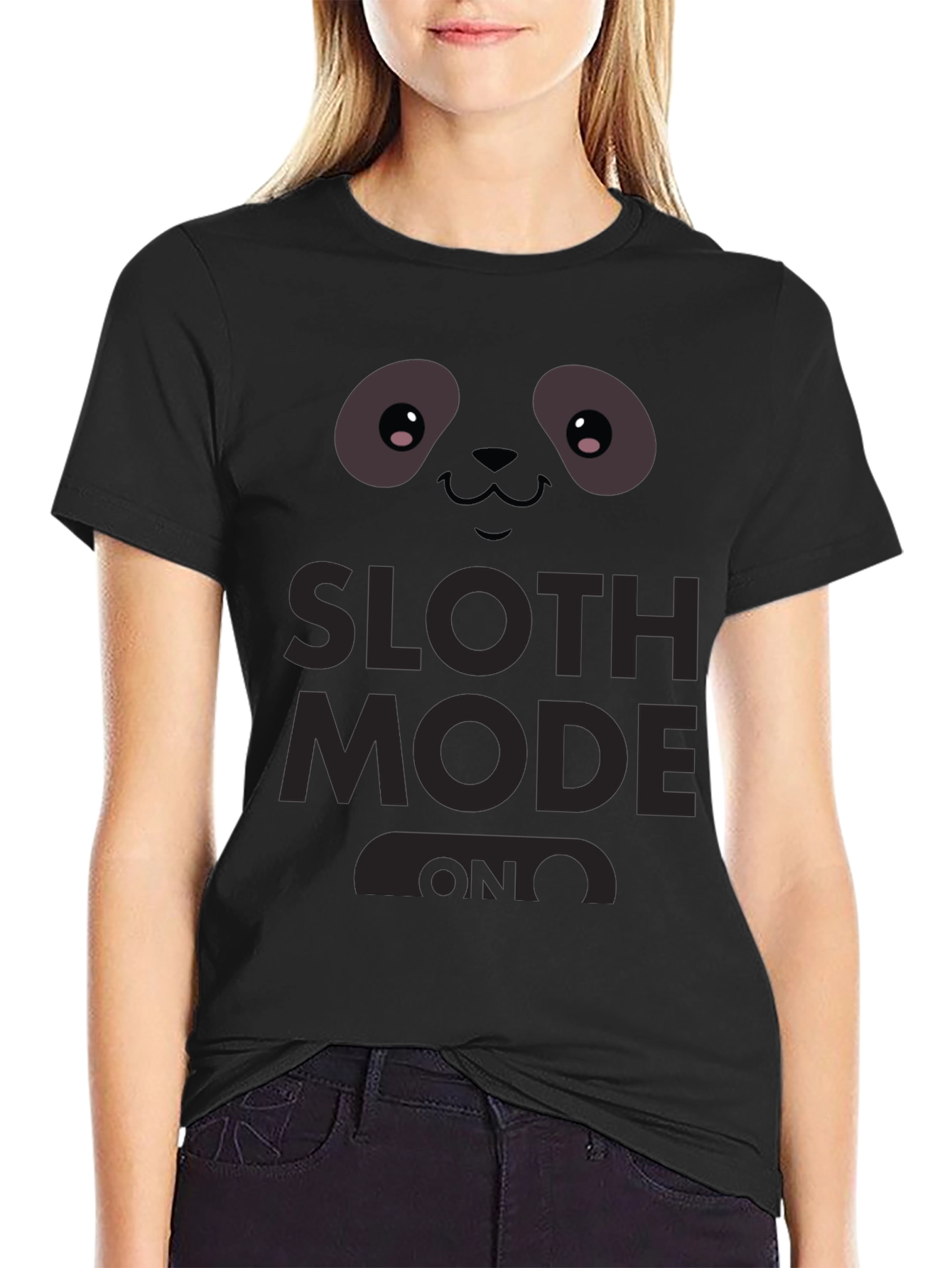 Sloth Mode On Graphic Tee - Black