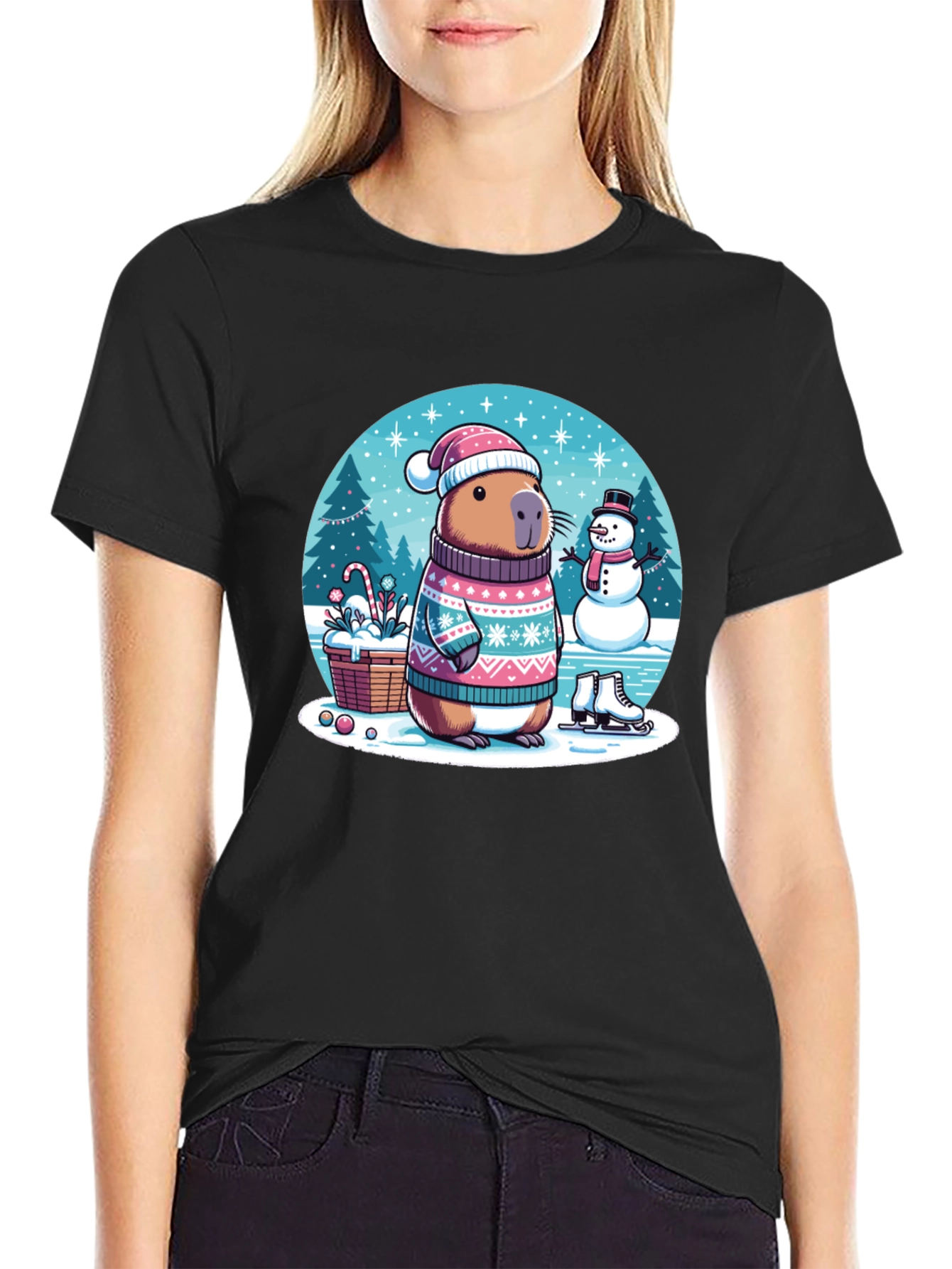 Winter Capybara T-Shirt