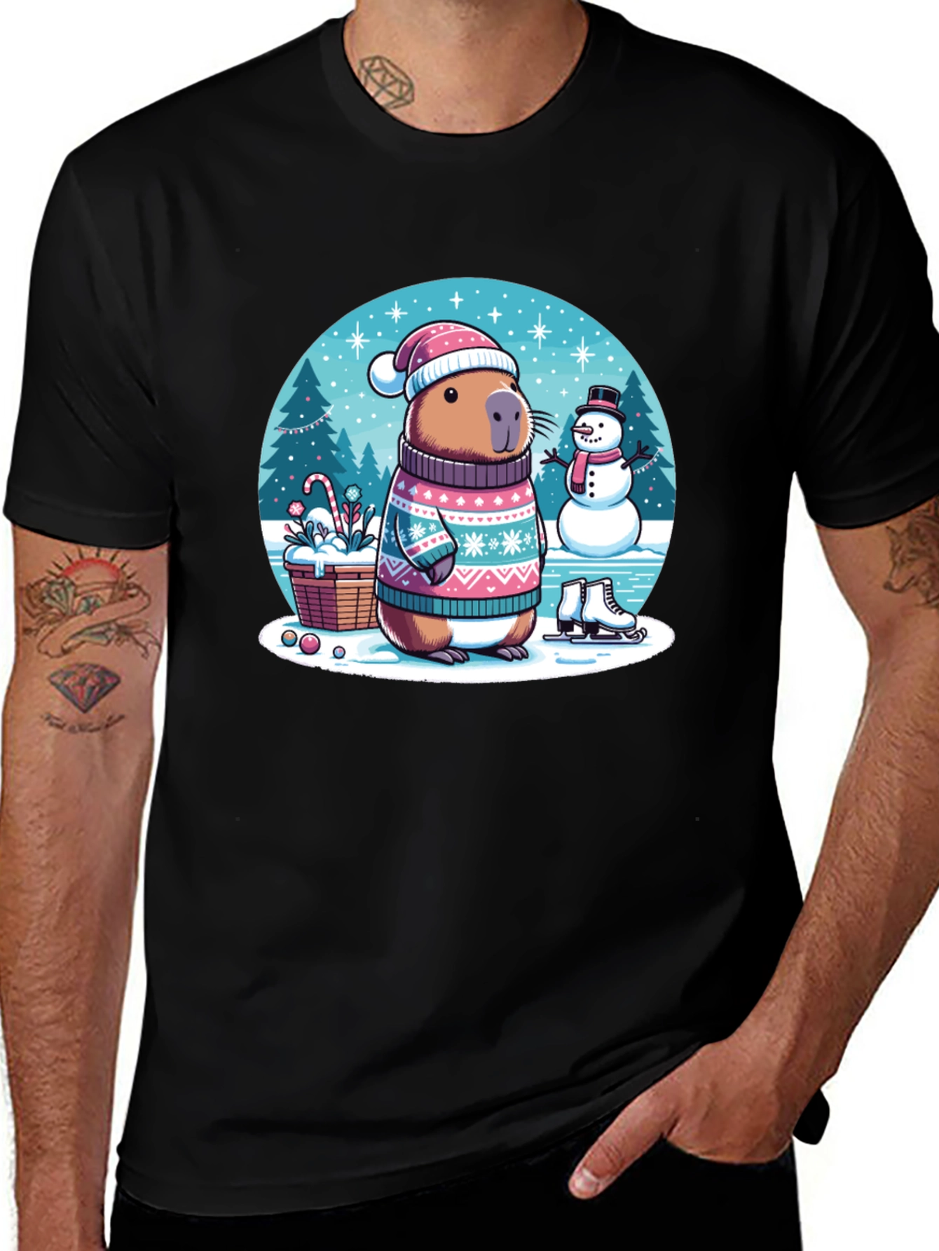 Winter Capybara T-Shirt