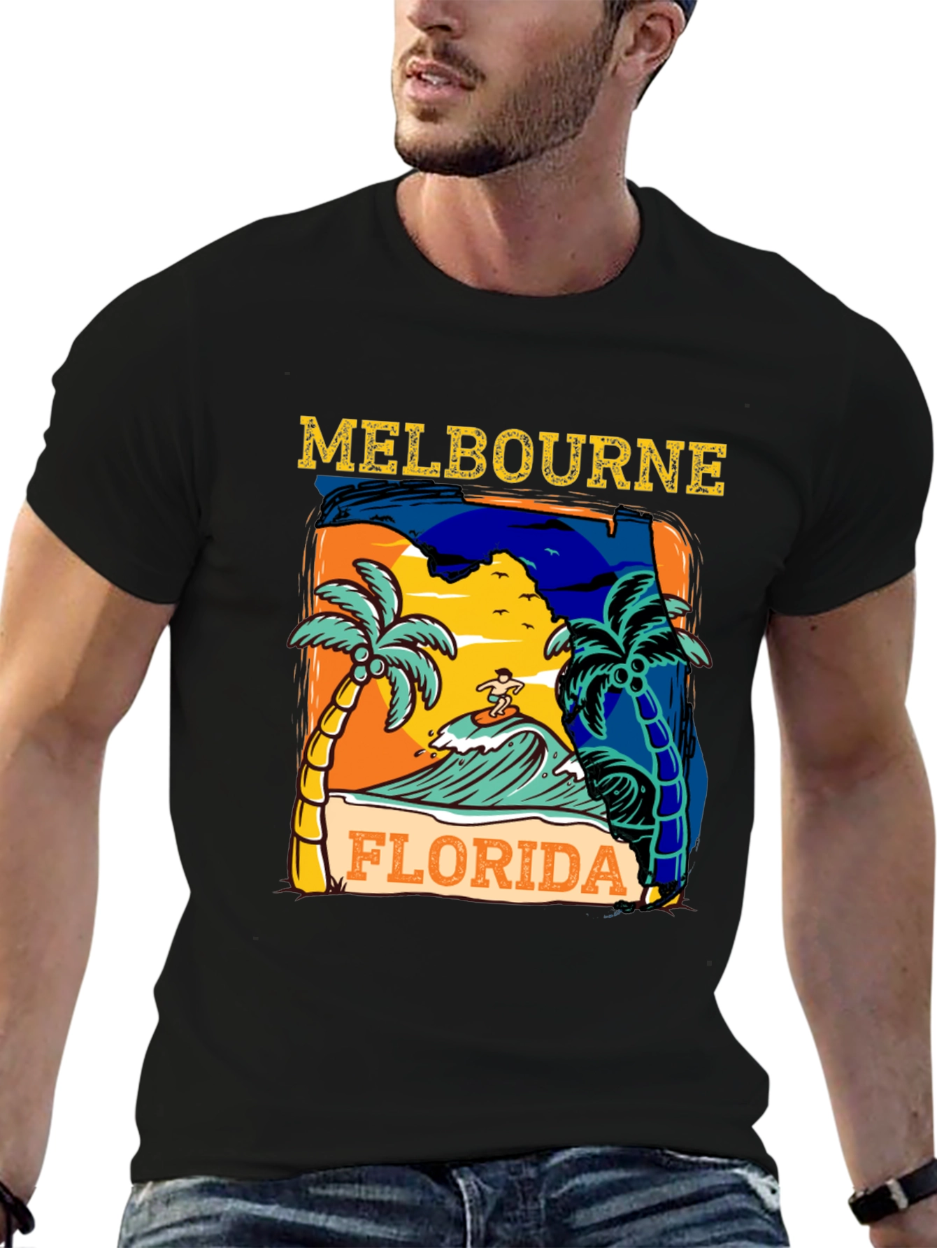 Melbourne Florida Surf Graphic T-Shirt