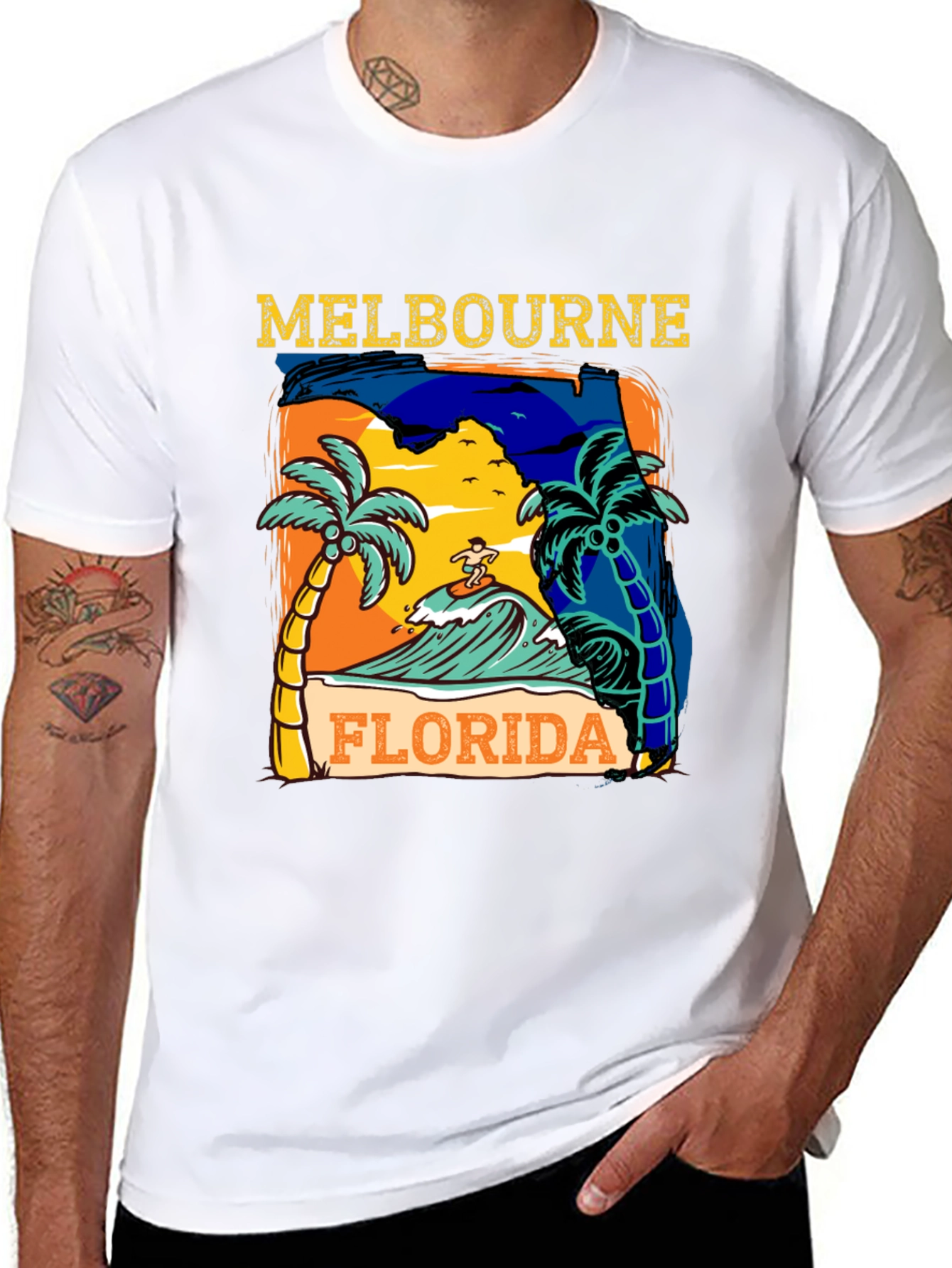 Melbourne Florida Surf Graphic T-Shirt