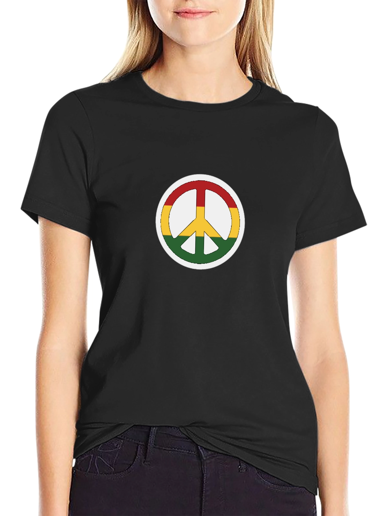 Rasta Peace Sign Graphic Tee