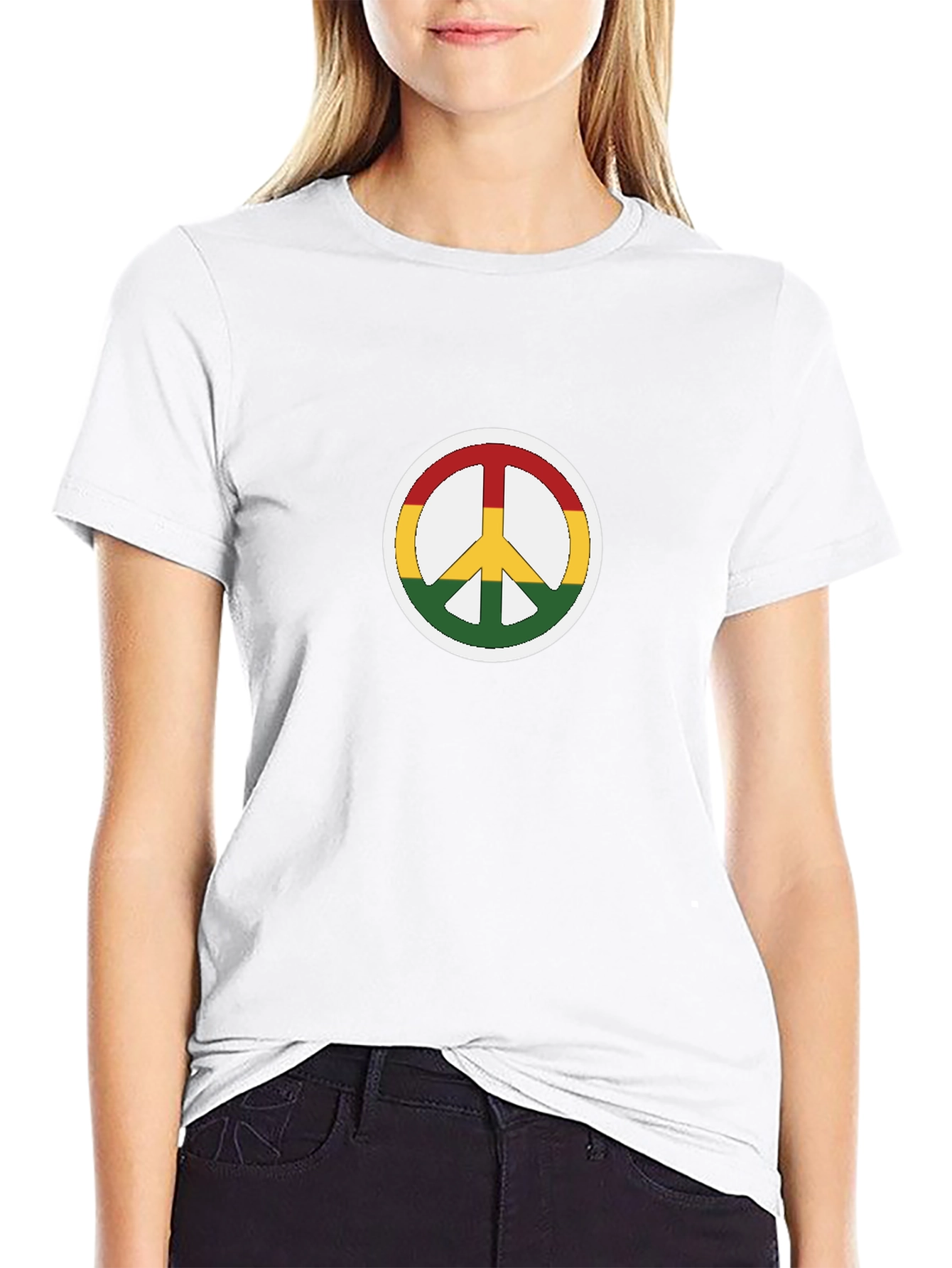 Rasta Peace Sign Graphic Tee
