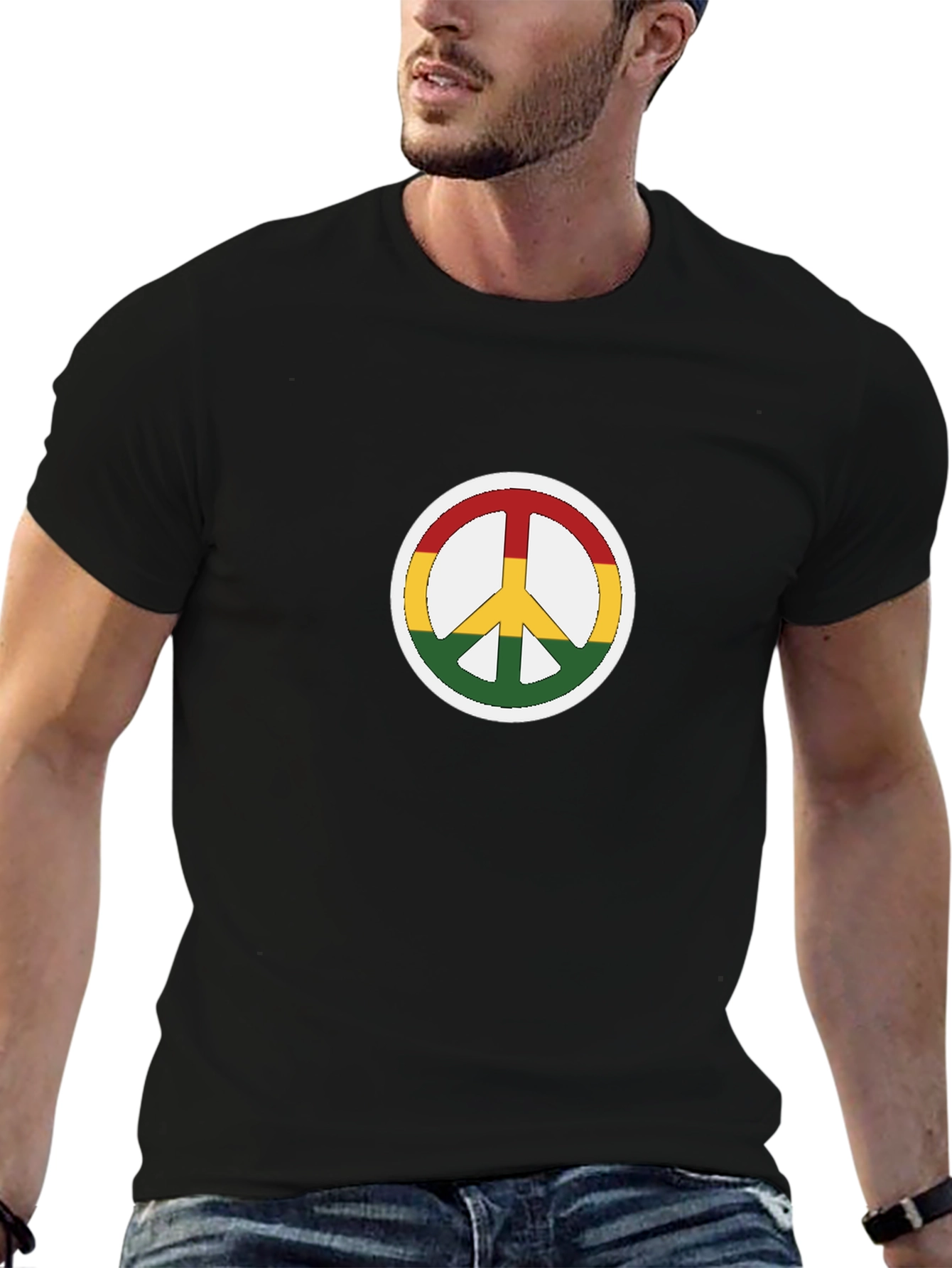 Rasta Peace Sign Graphic Tee