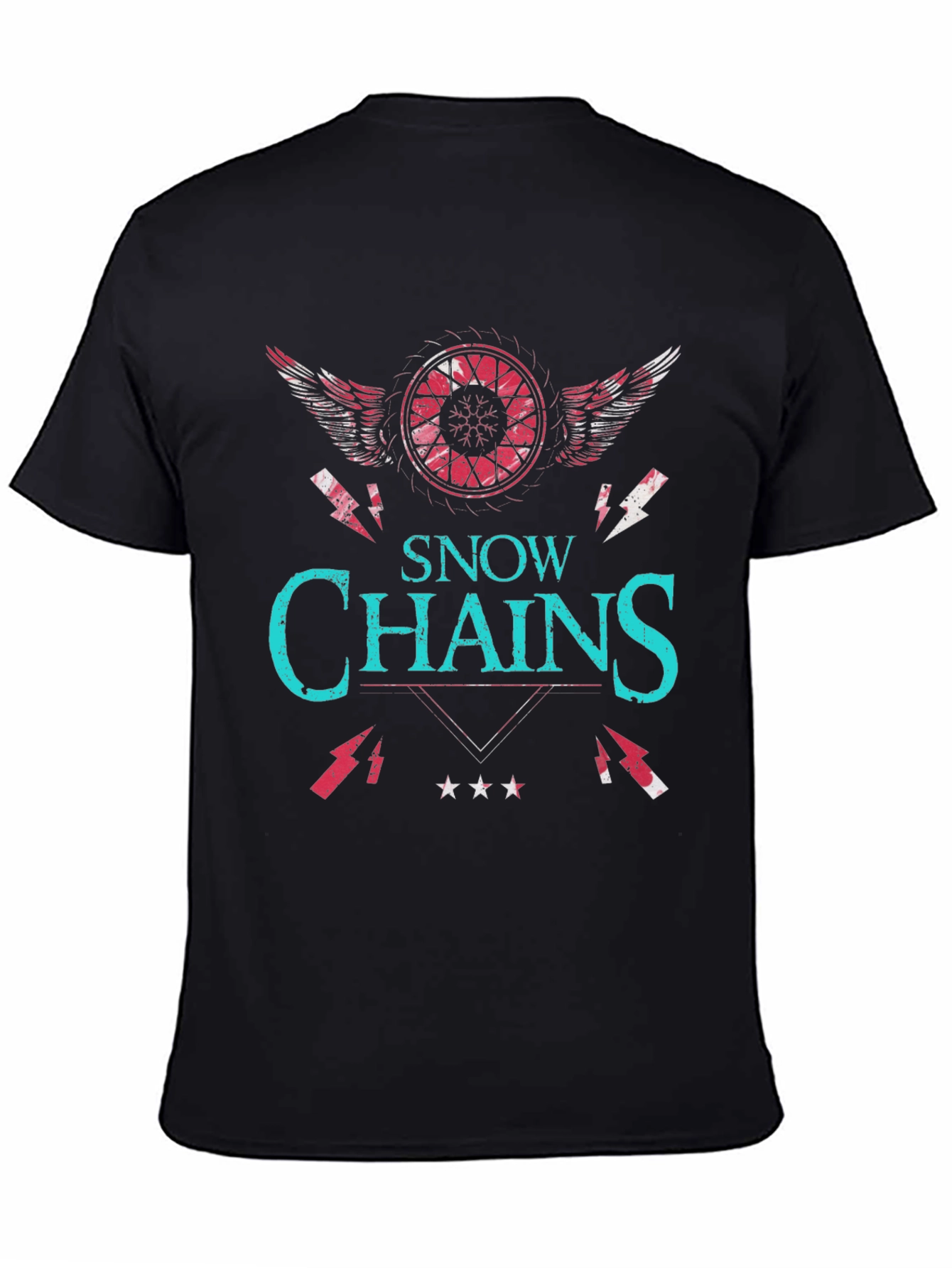 Snow Chains Graphic T-Shirt - Unique Design