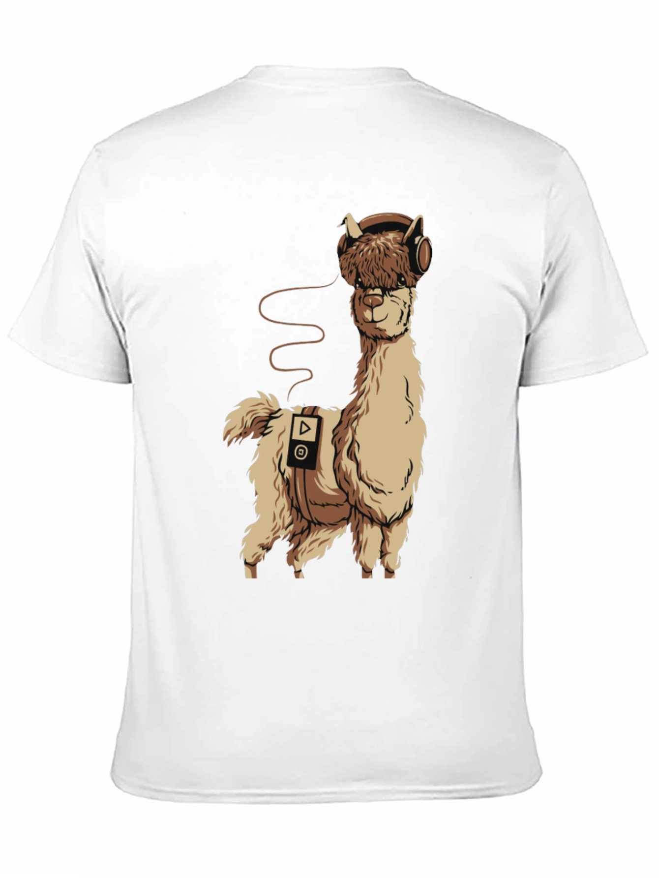 Alpaca DJ Black T-Shirt - Music Lover Tee