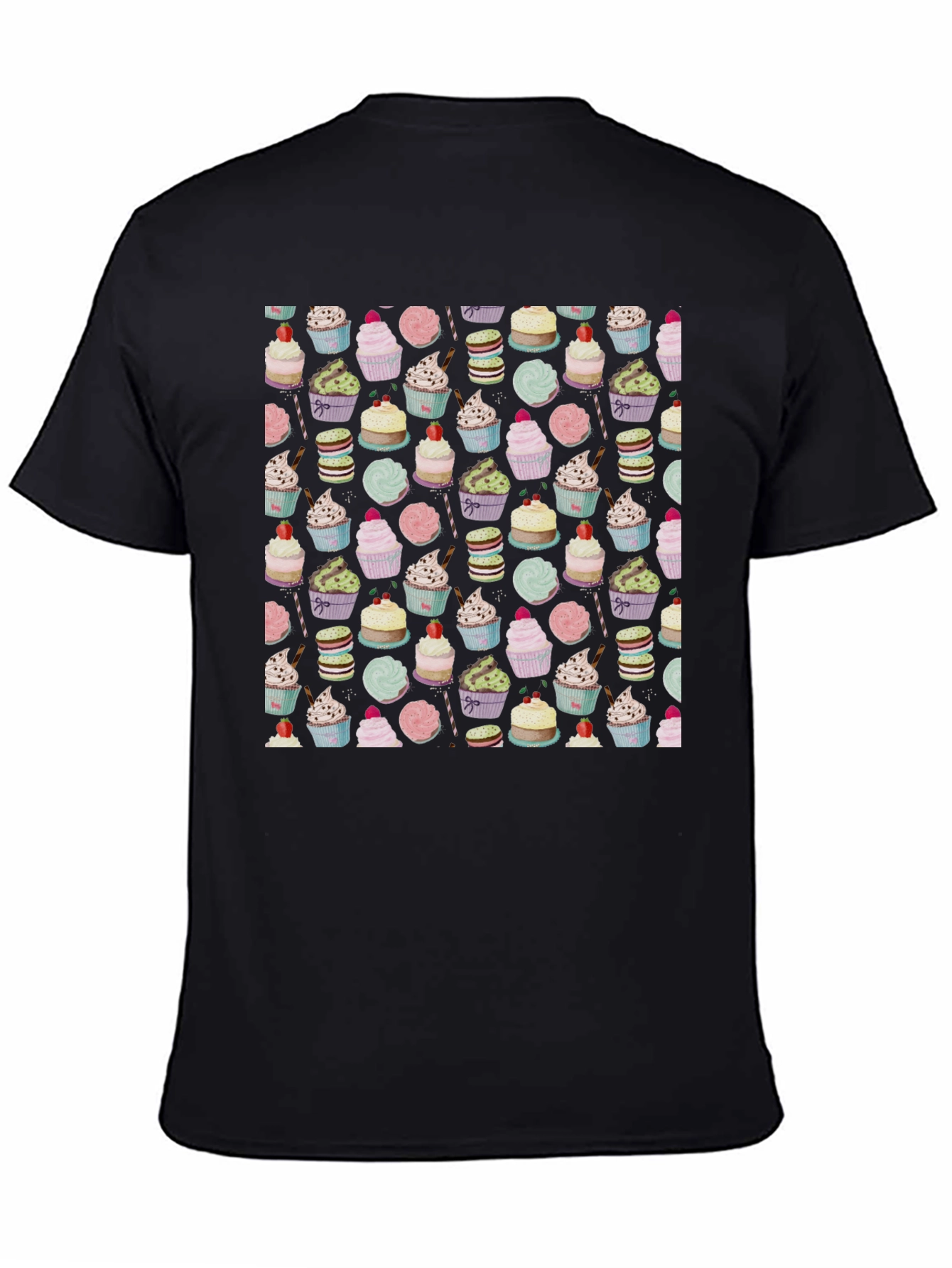Novelty Cupcake Pattern T-Shirt