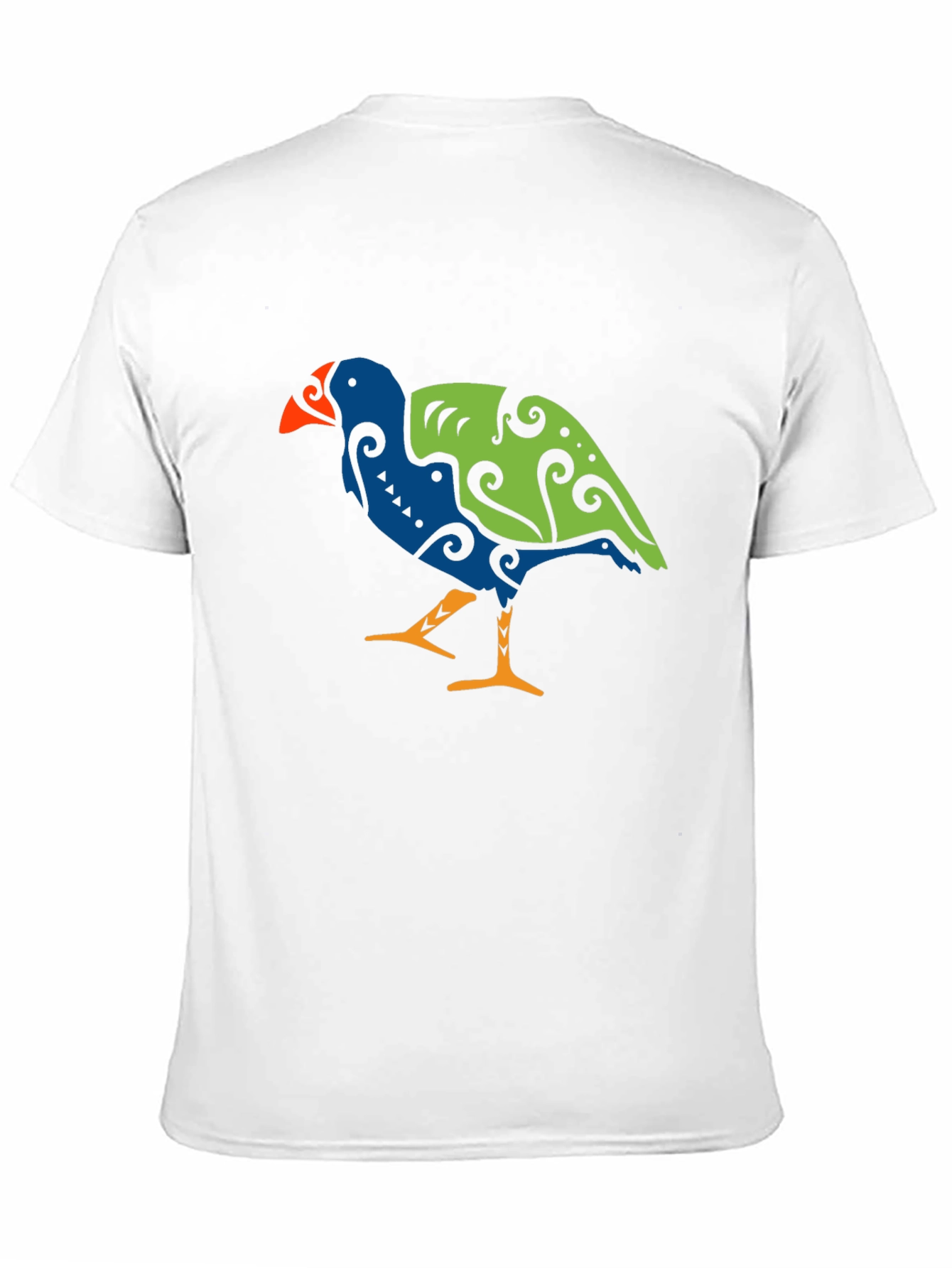 Stylized Bird Graphic Tee - Mens Black T-Shirt