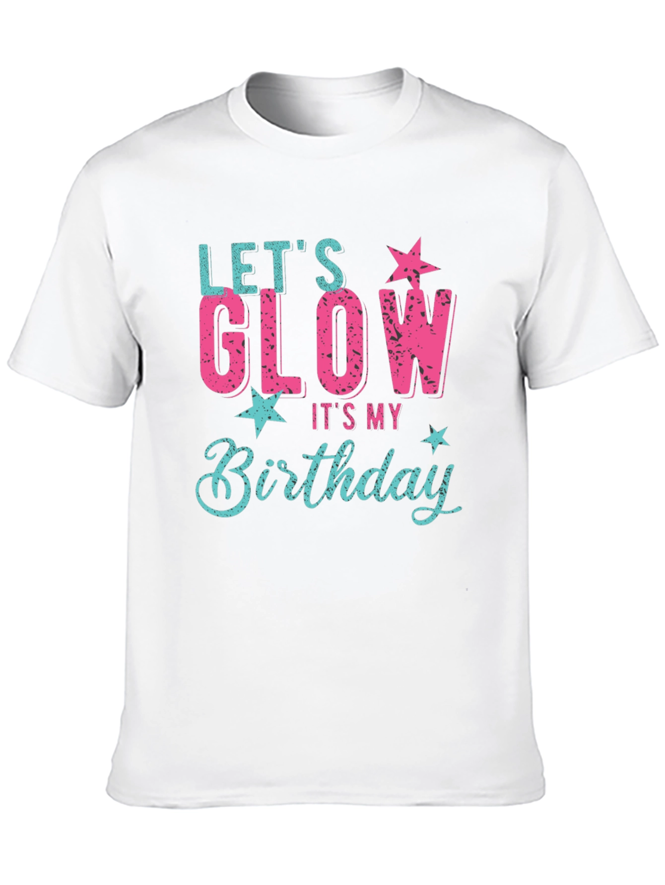 Lets Glow Birthday Graphic T-Shirt