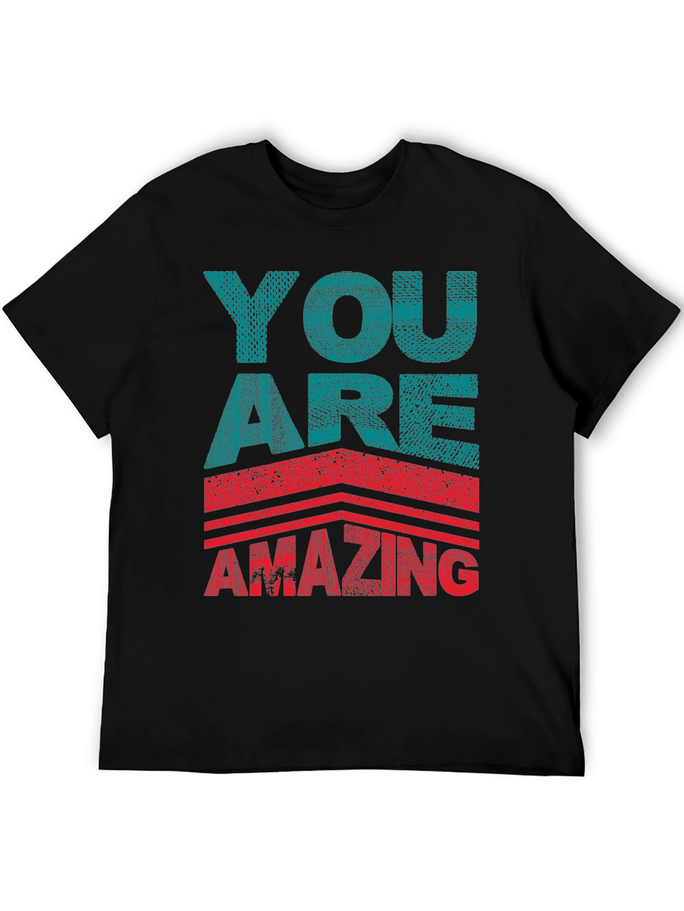 You Are Amazing Graphic Print Black T-Shirt