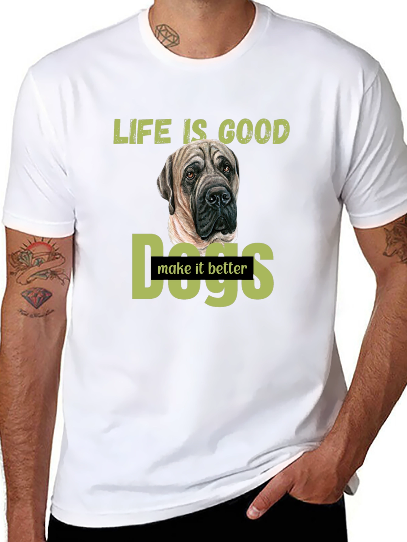 Life is Good Dogs Make it Better T-Shirt