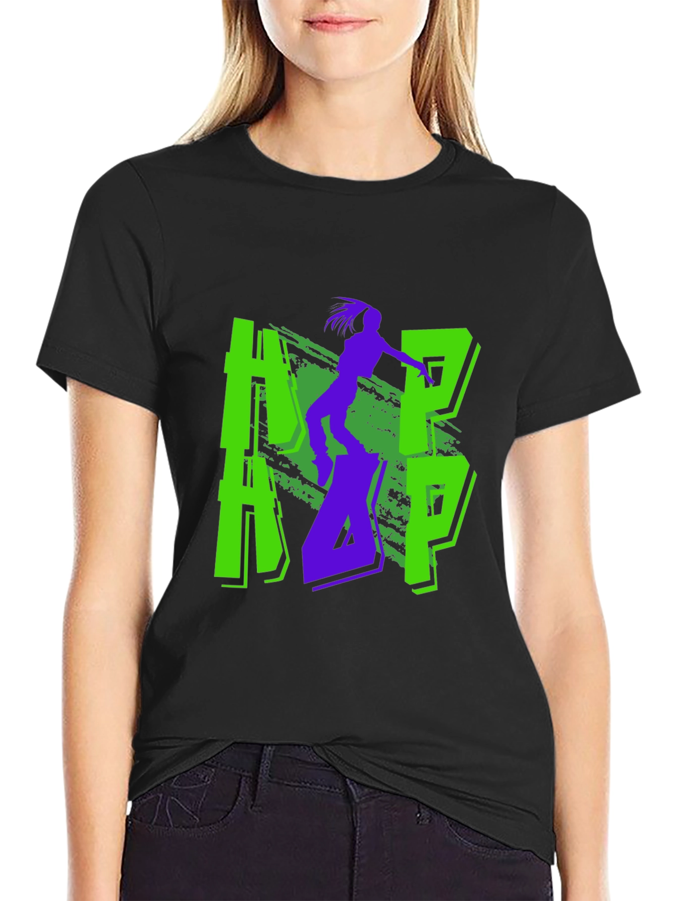 Cool Graphic Print Black T-Shirt