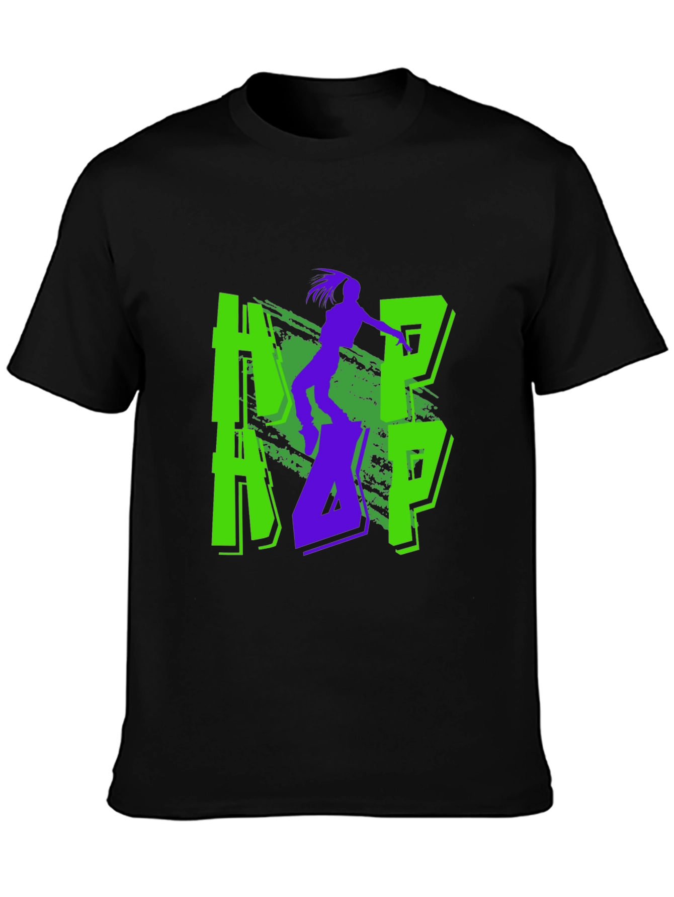 Cool Graphic Print Black T-Shirt
